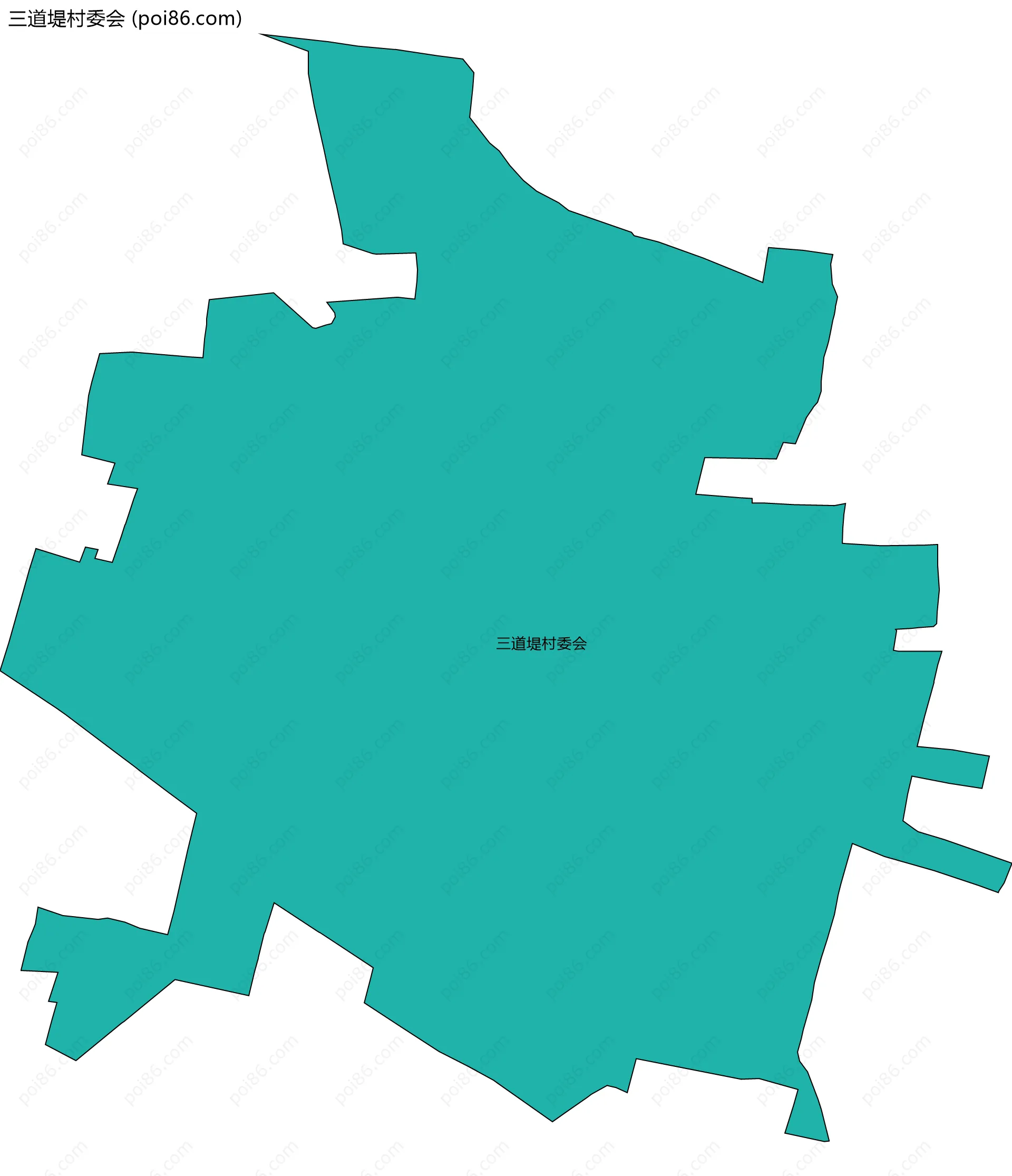 三道堤村委会边界地图