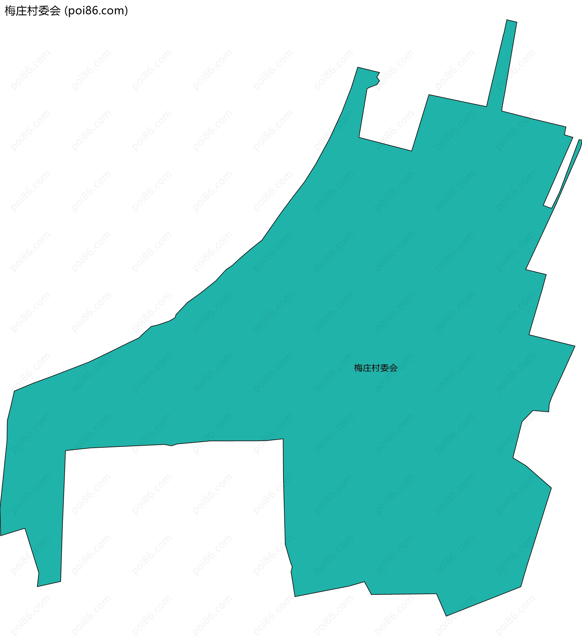 梅庄村委会边界地图