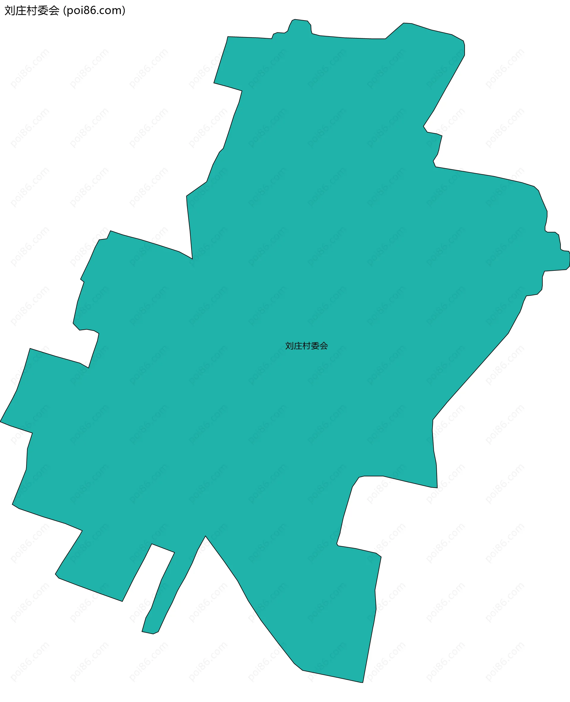 刘庄村委会边界地图