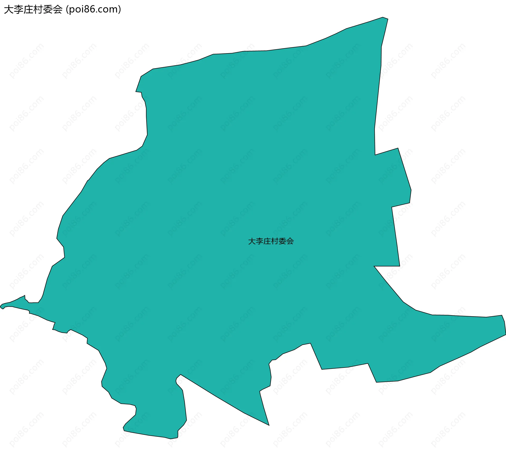 大李庄村委会边界地图