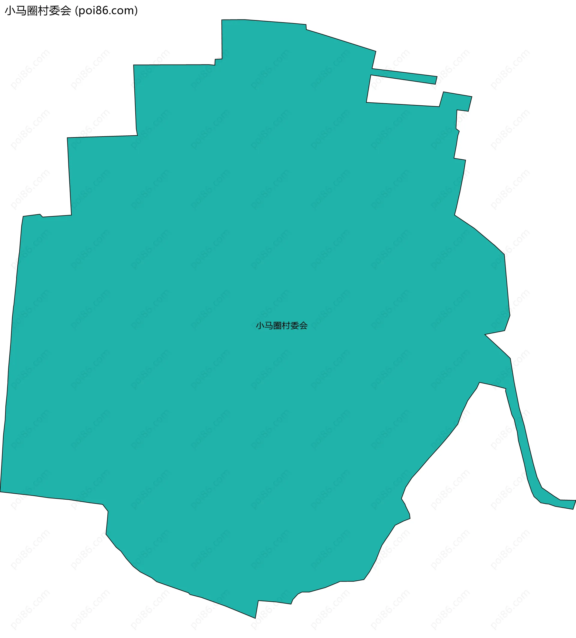 小马圈村委会边界地图