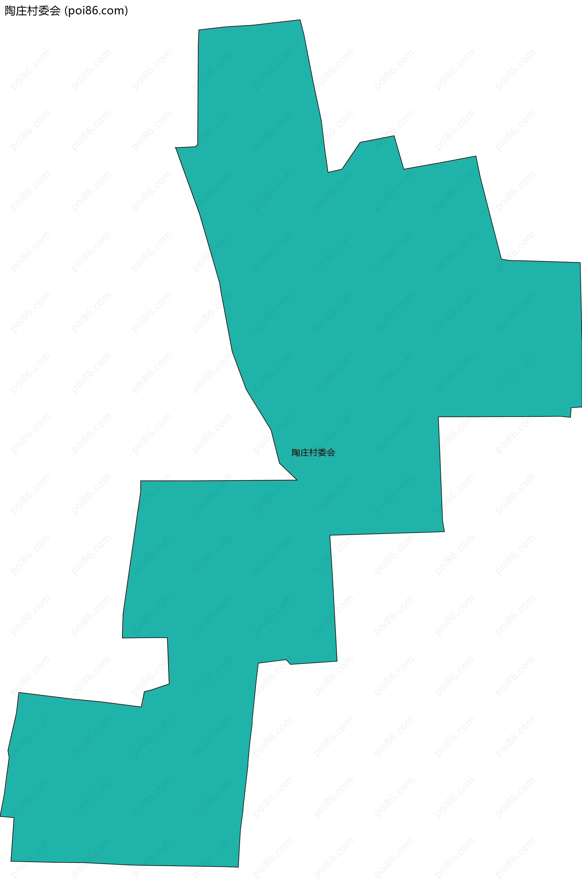 陶庄村委会边界地图