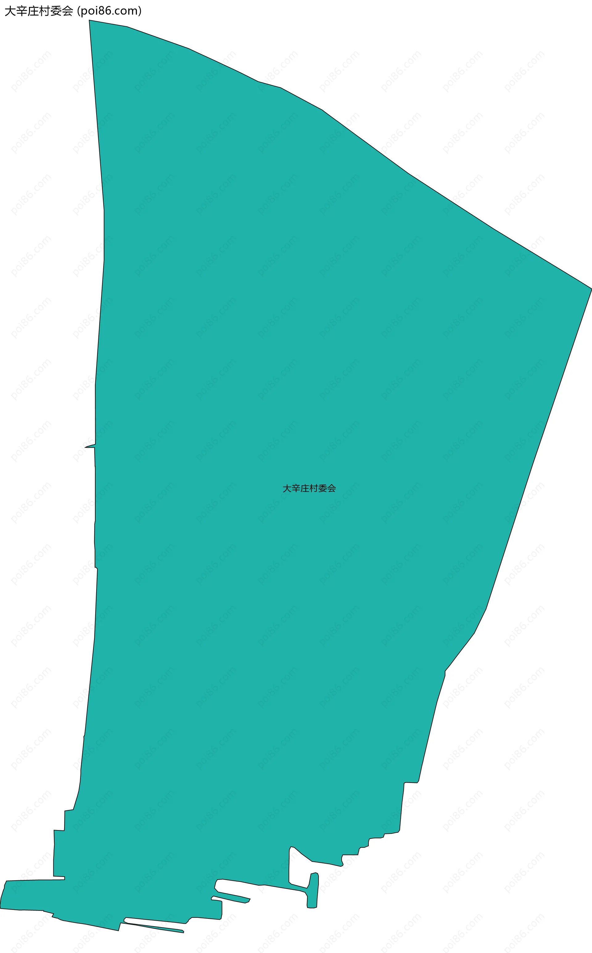 大辛庄村委会边界地图