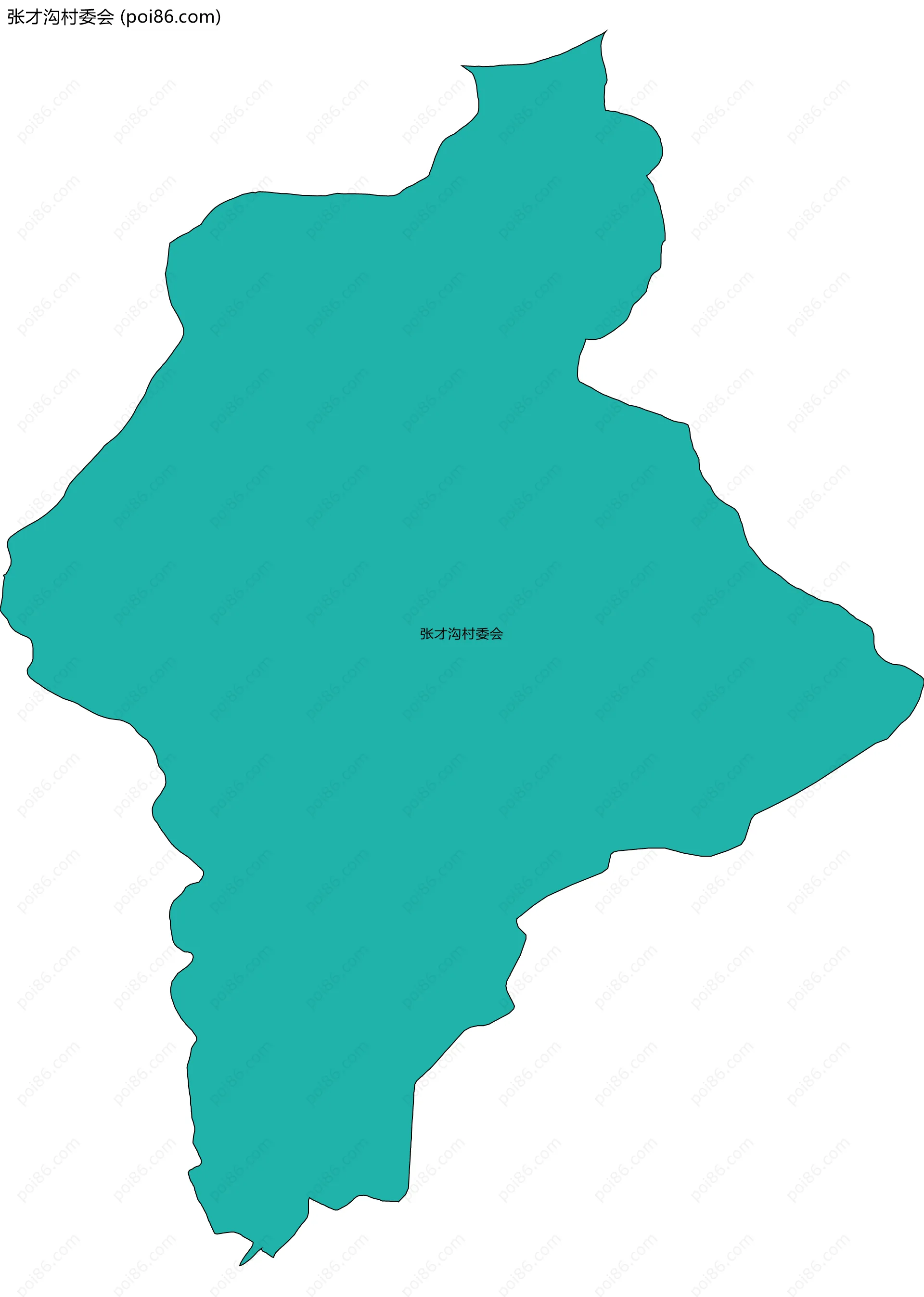 张才沟村委会边界地图