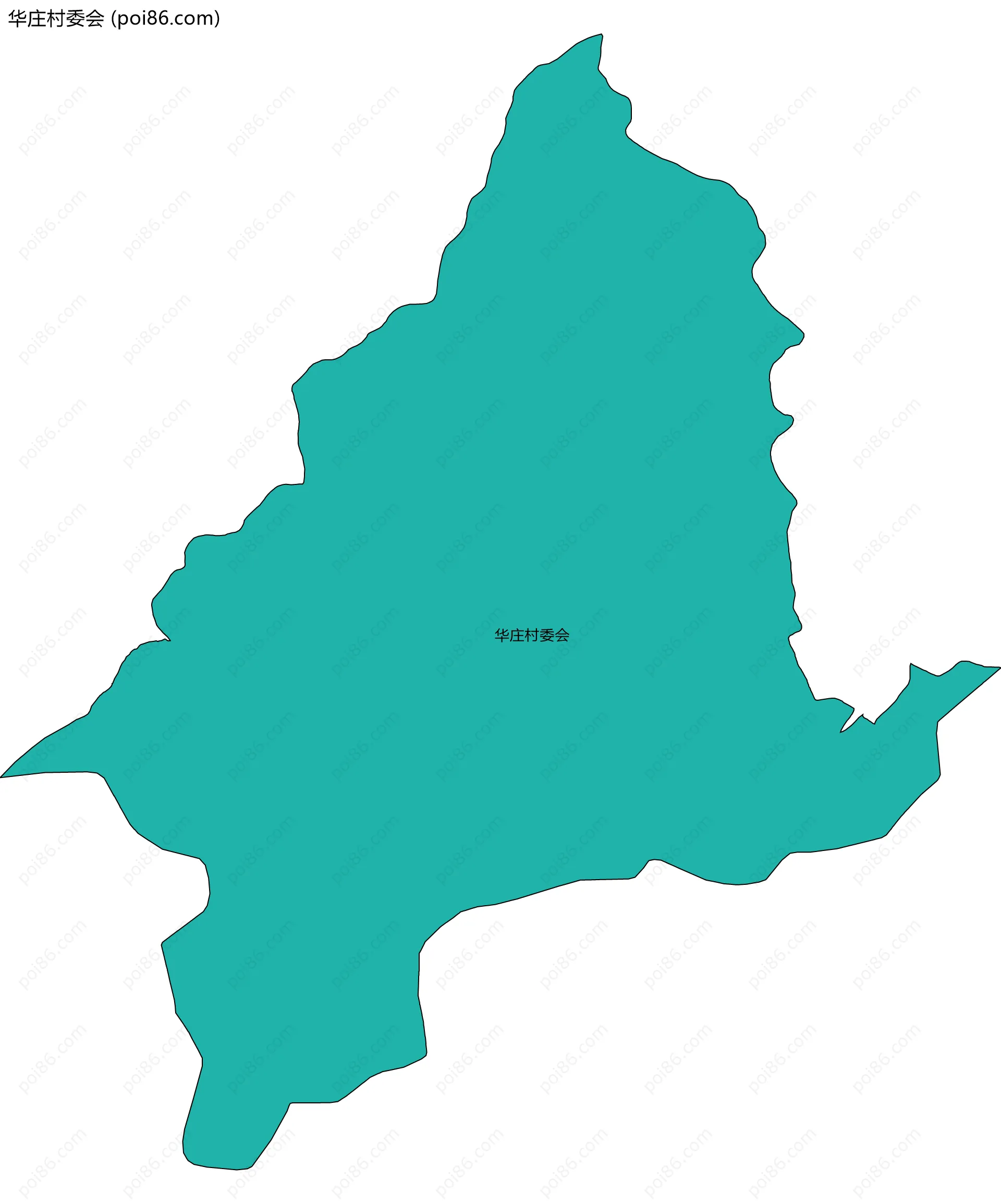 华庄村委会边界地图