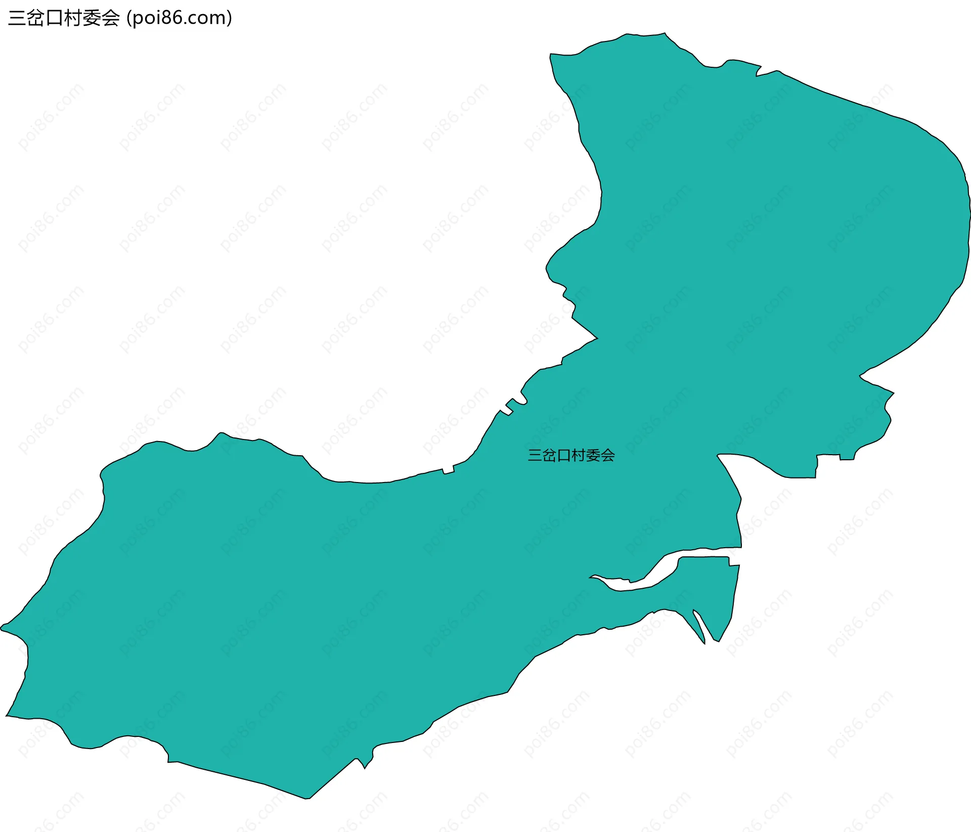 三岔口村委会边界地图