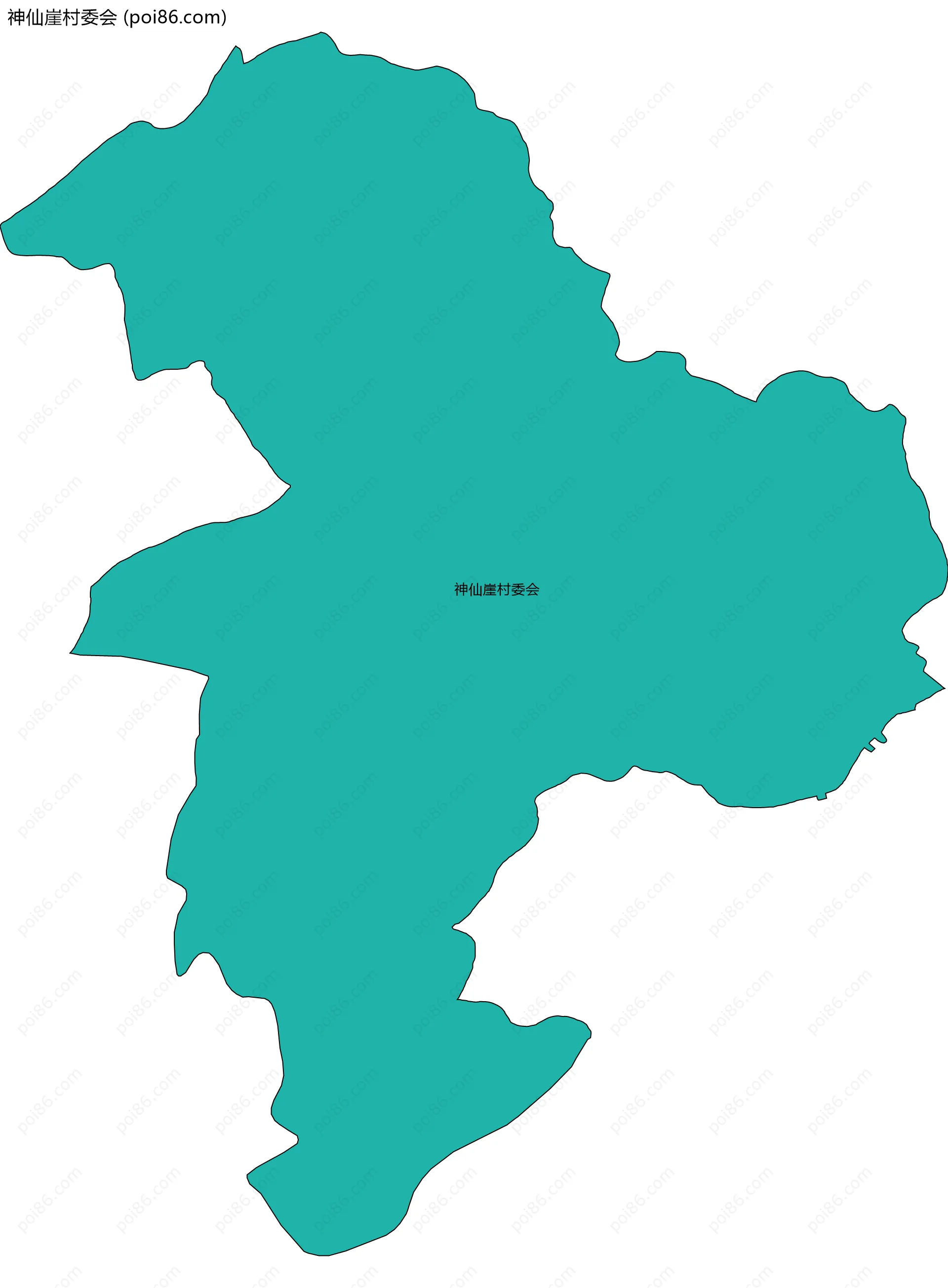 神仙崖村委会边界地图