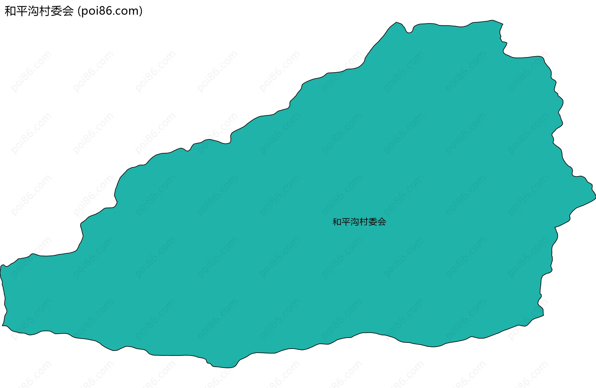 和平沟村委会边界地图