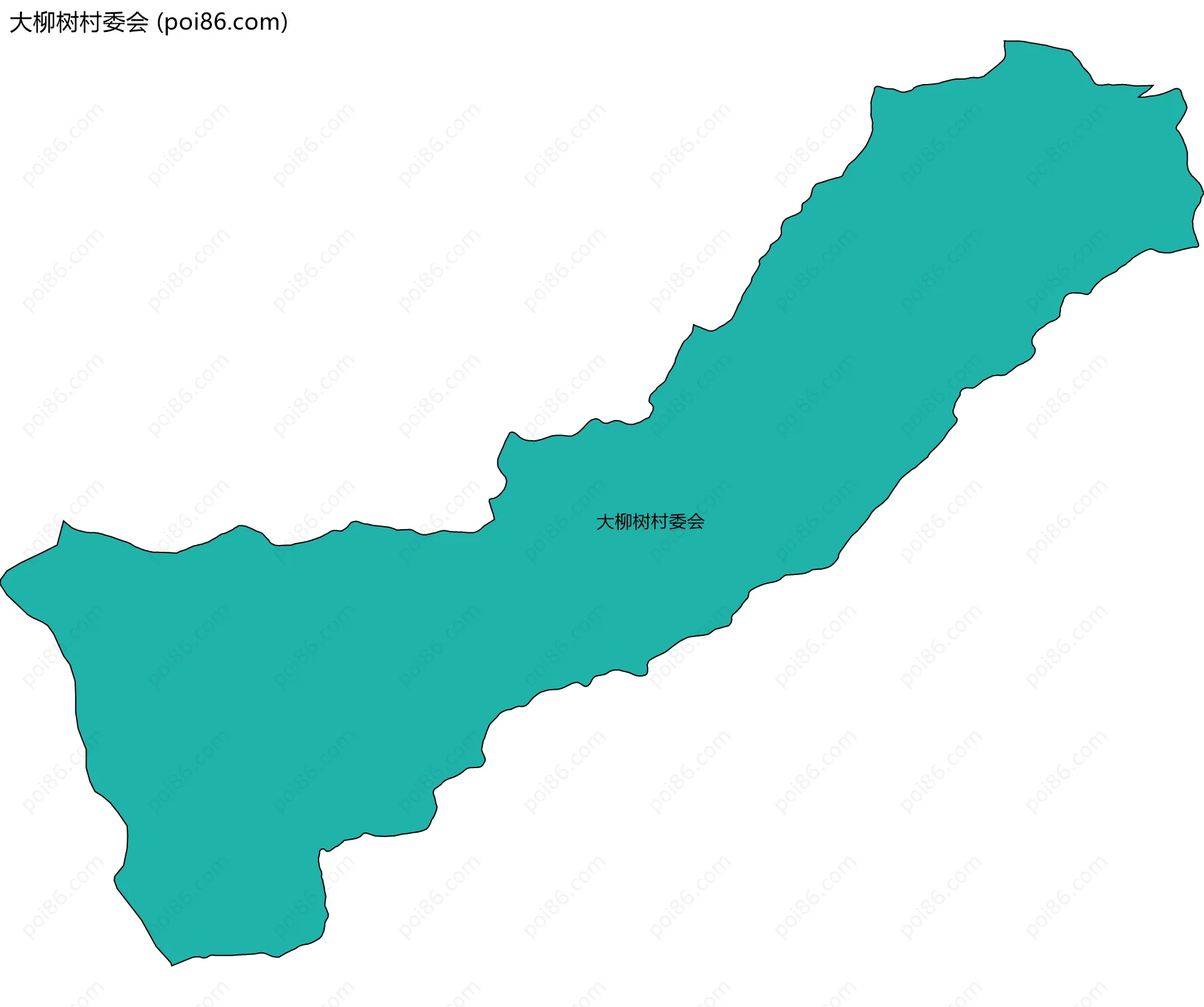 大柳树村委会边界地图
