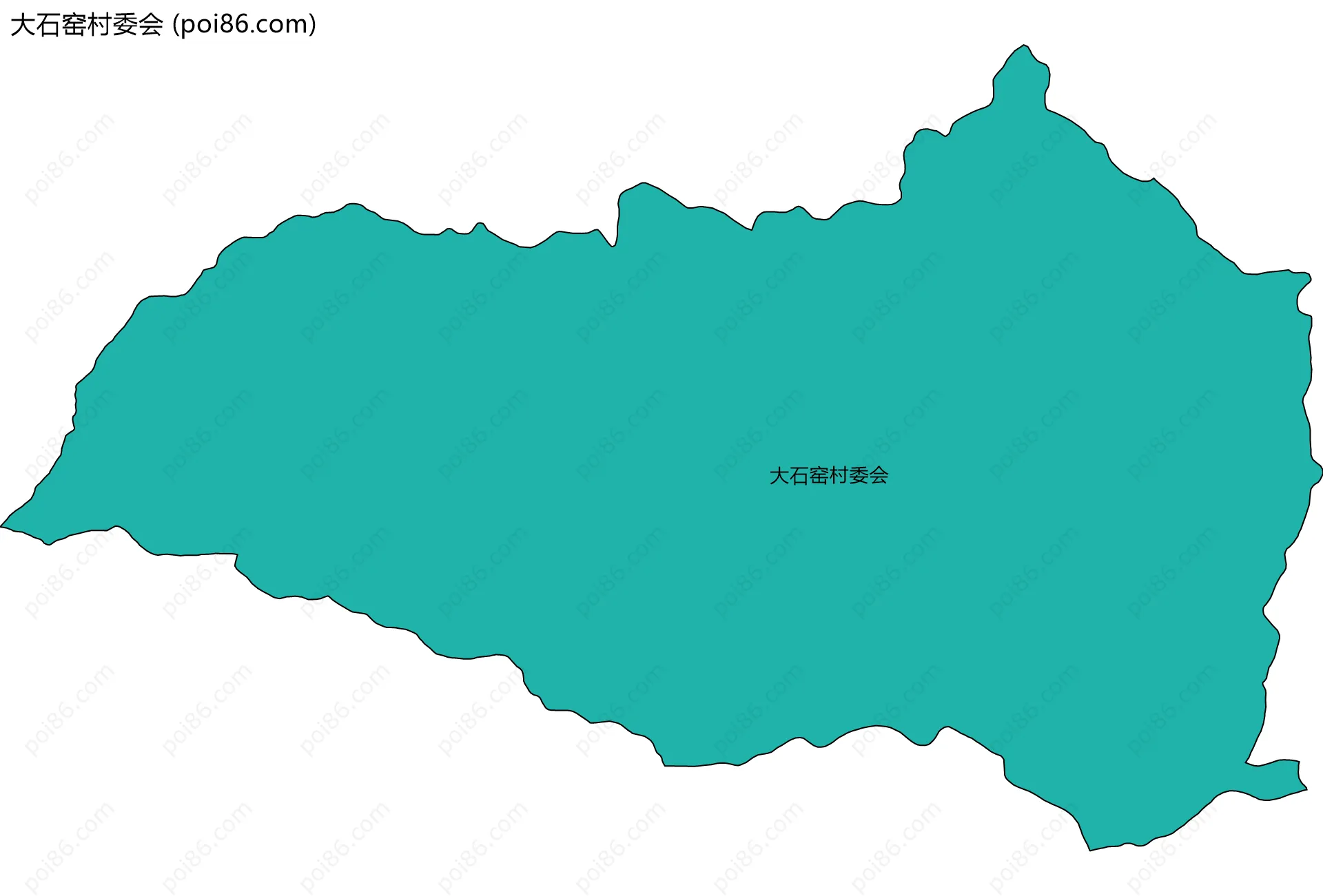 大石窑村委会边界地图