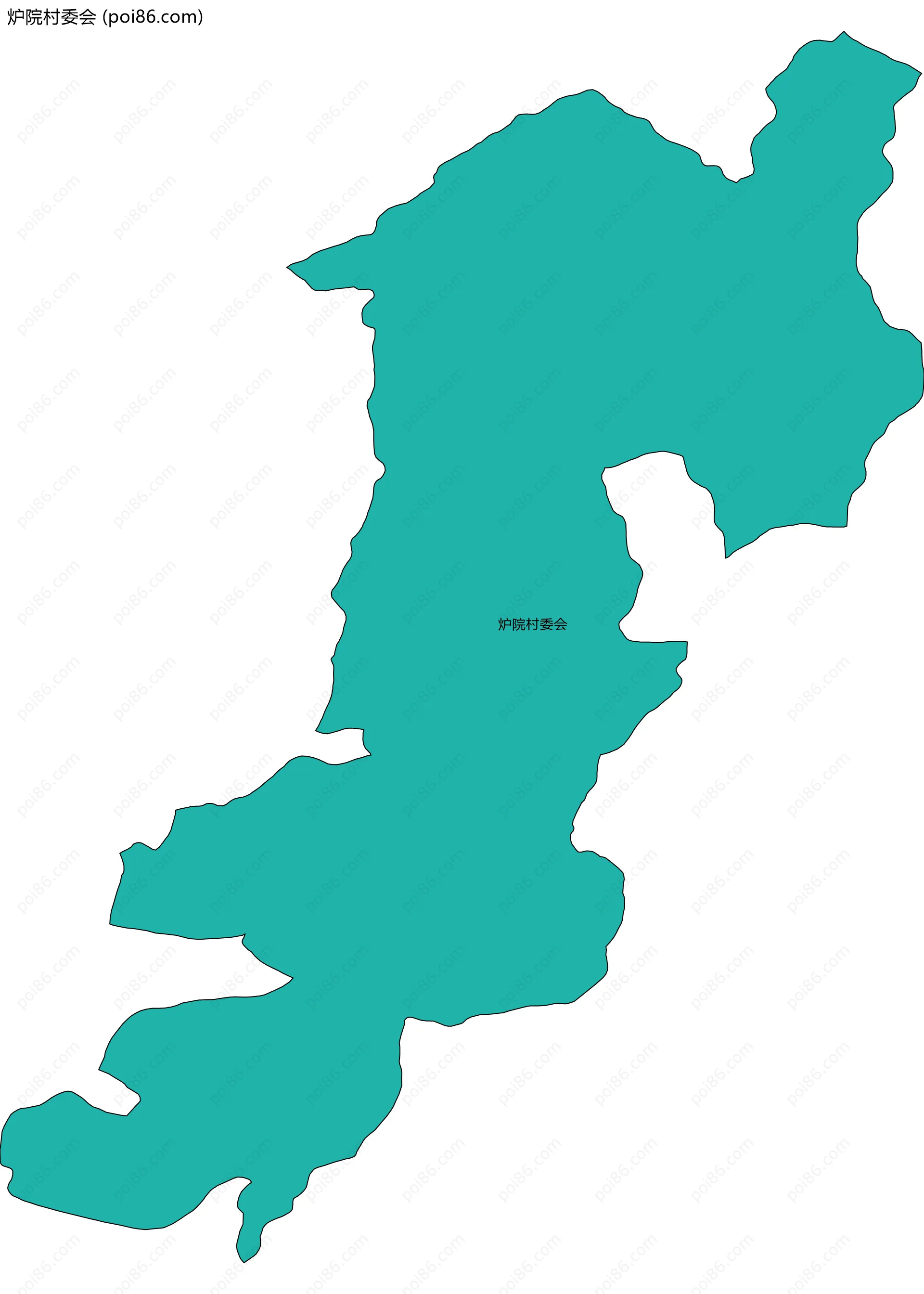 炉院村委会边界地图