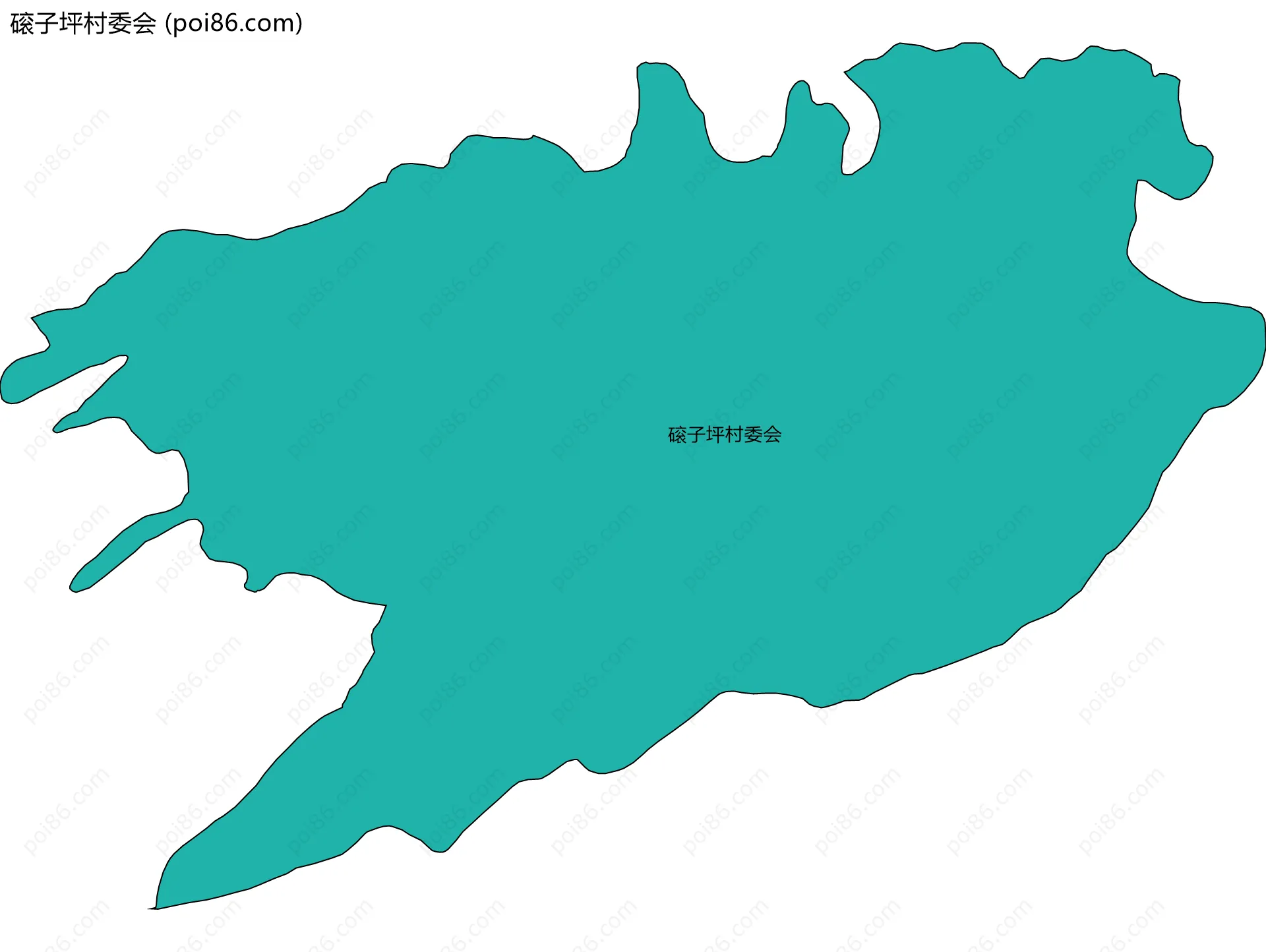 磙子坪村委会边界地图