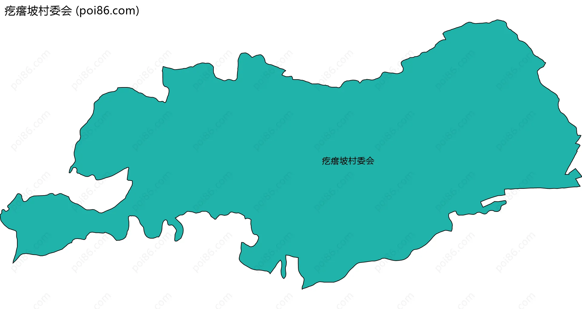 疙瘩坡村委会边界地图