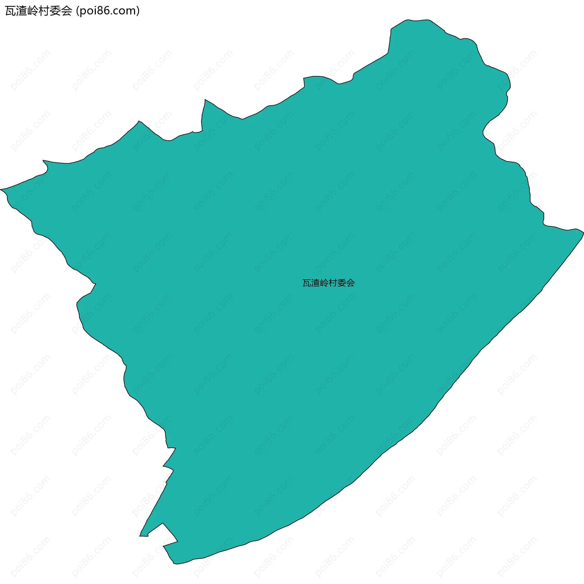 瓦渣岭村委会边界地图