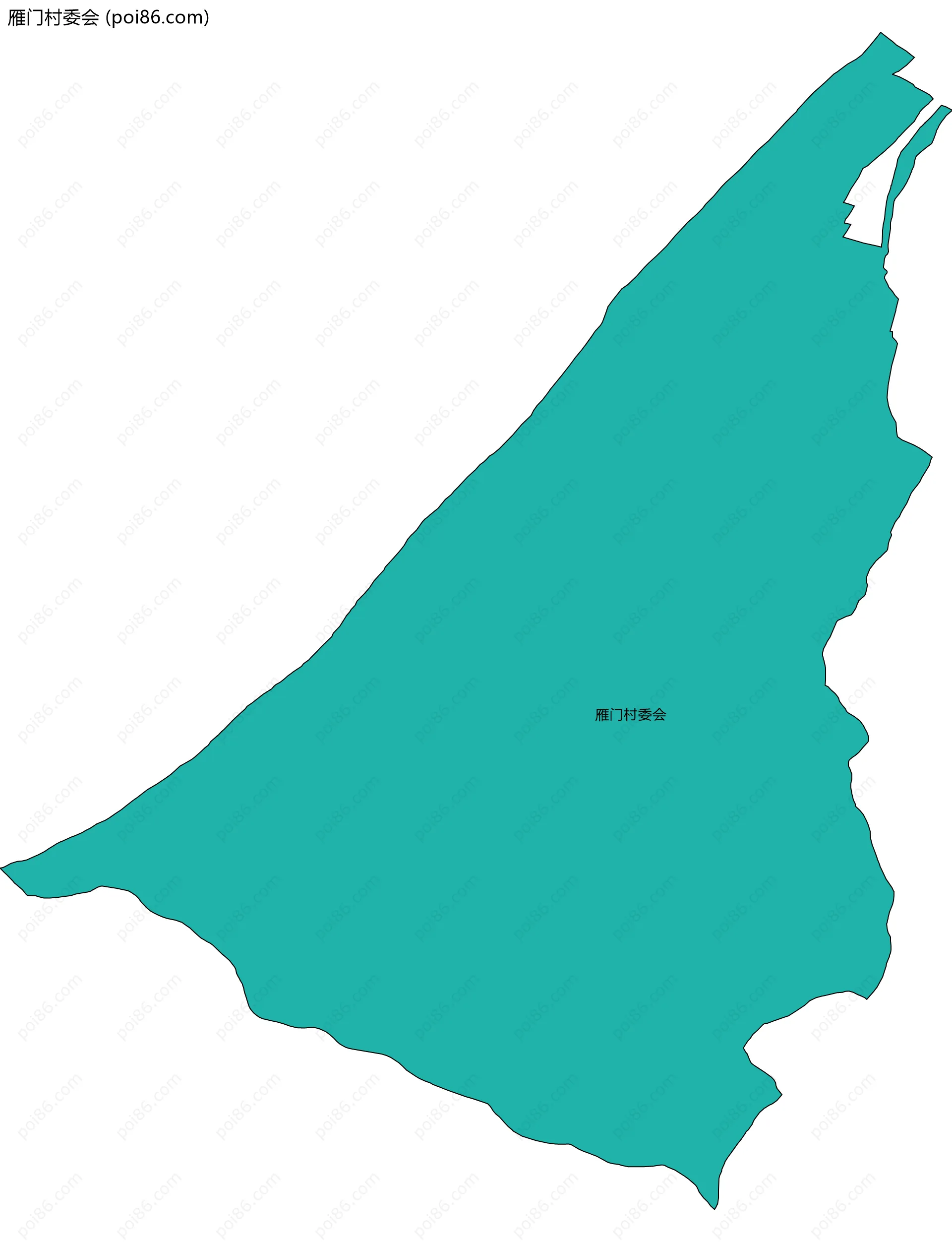 雁门村委会边界地图