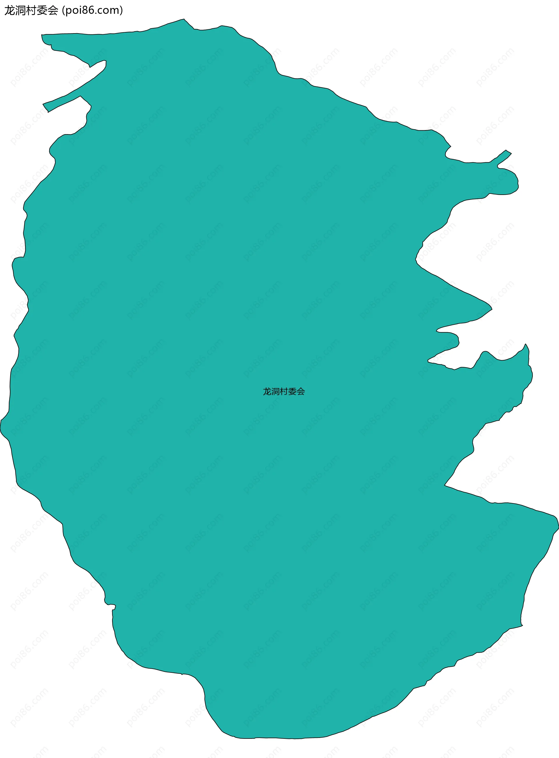 龙洞村委会边界地图
