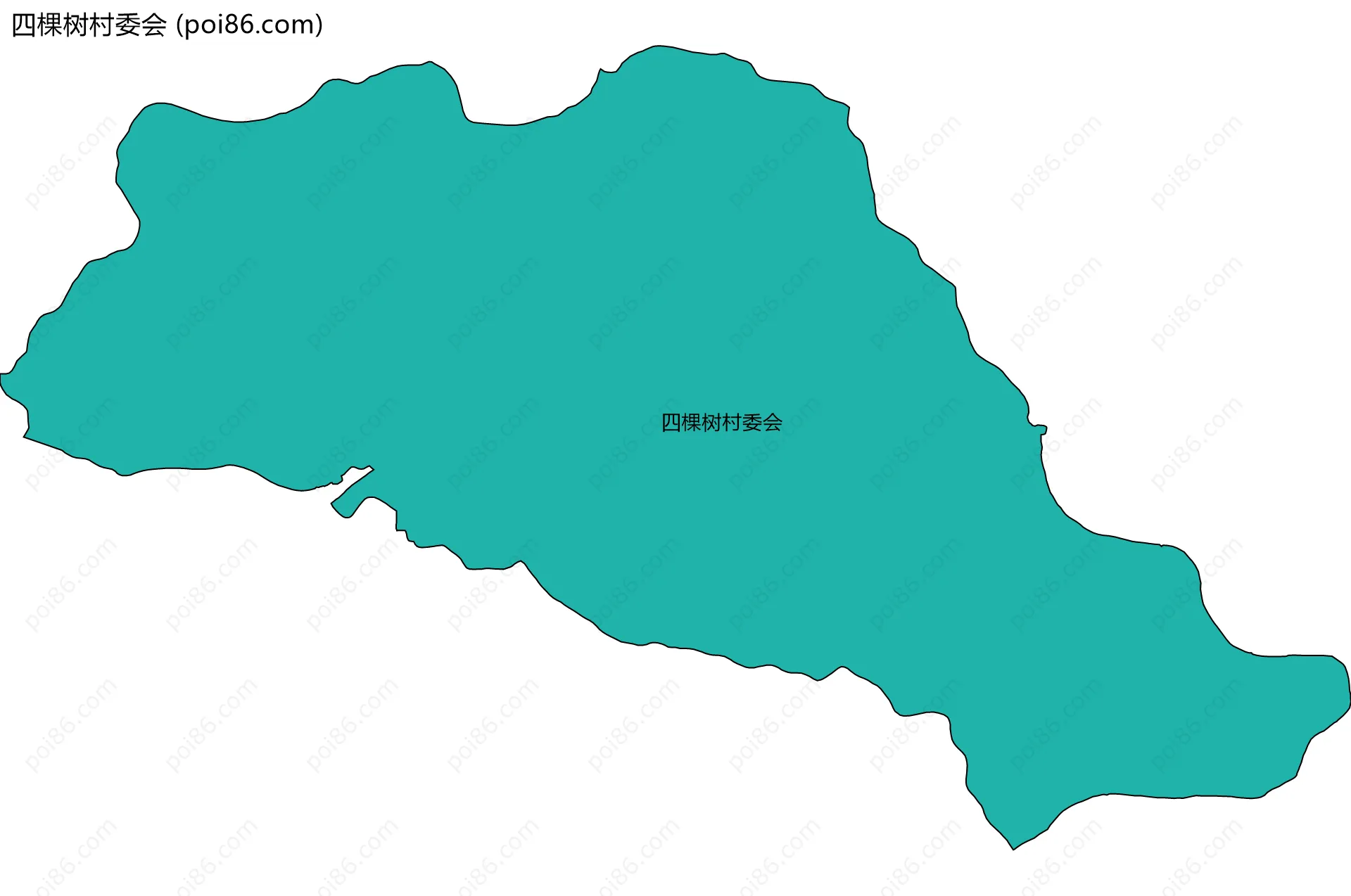四棵树村委会边界地图