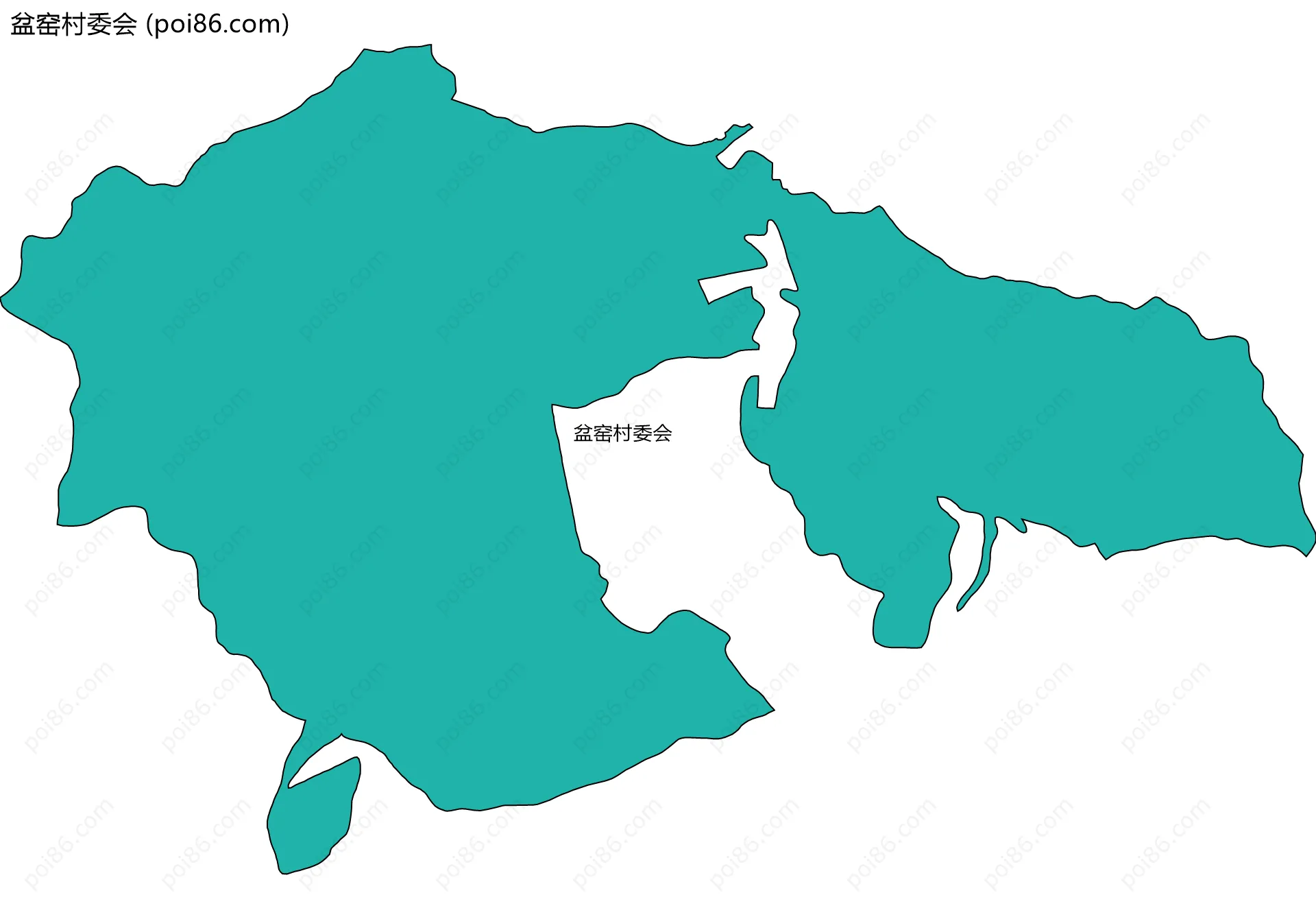 盆窑村委会边界地图