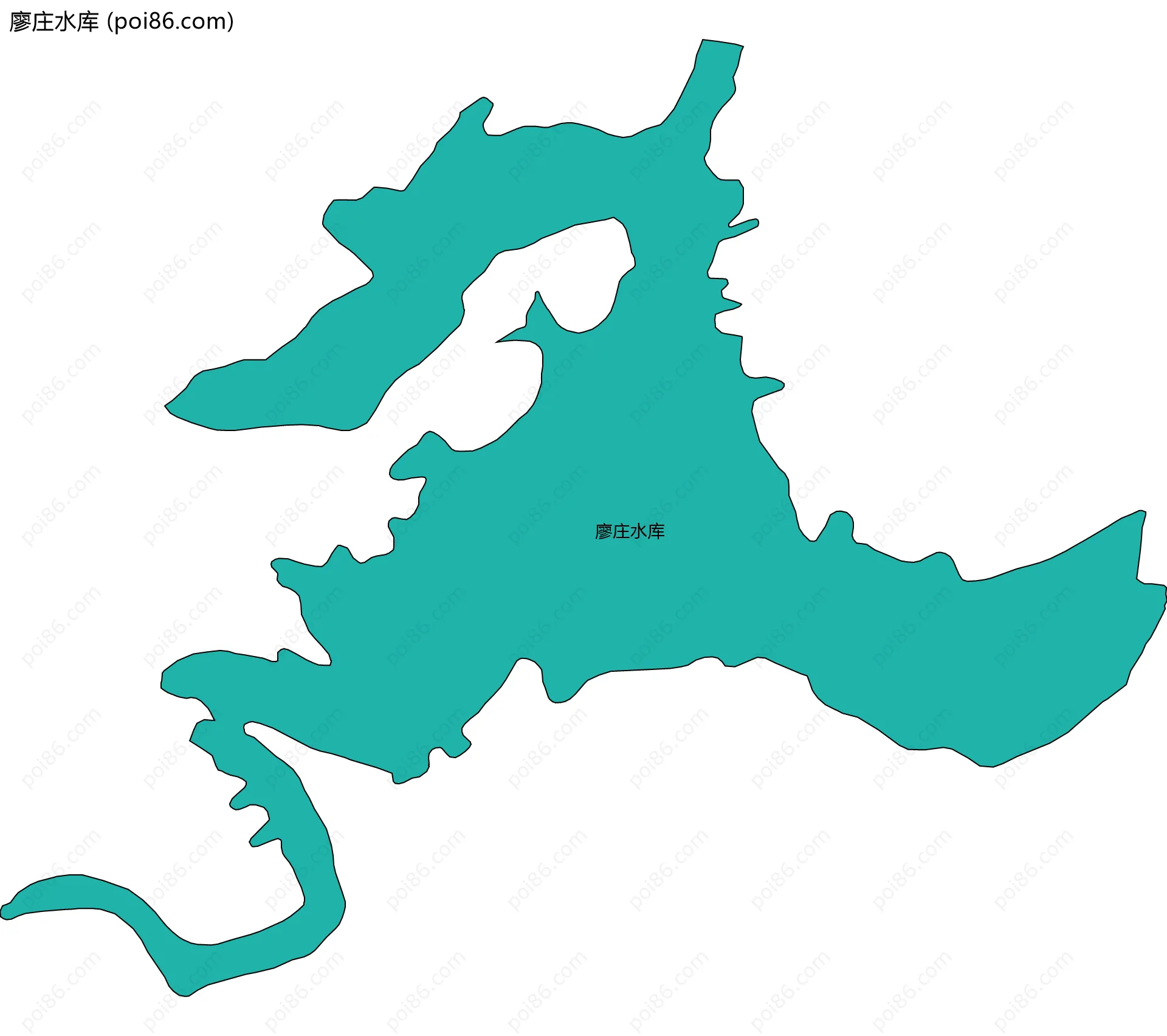 廖庄水库边界地图