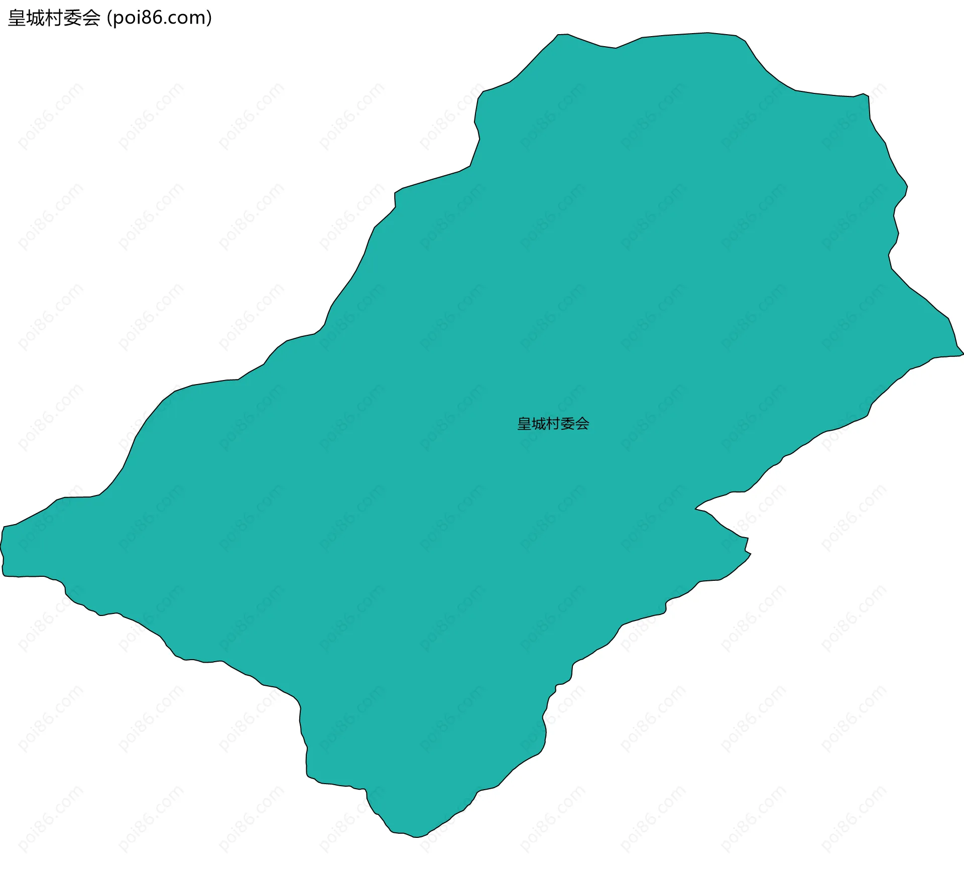 皇城村委会边界地图