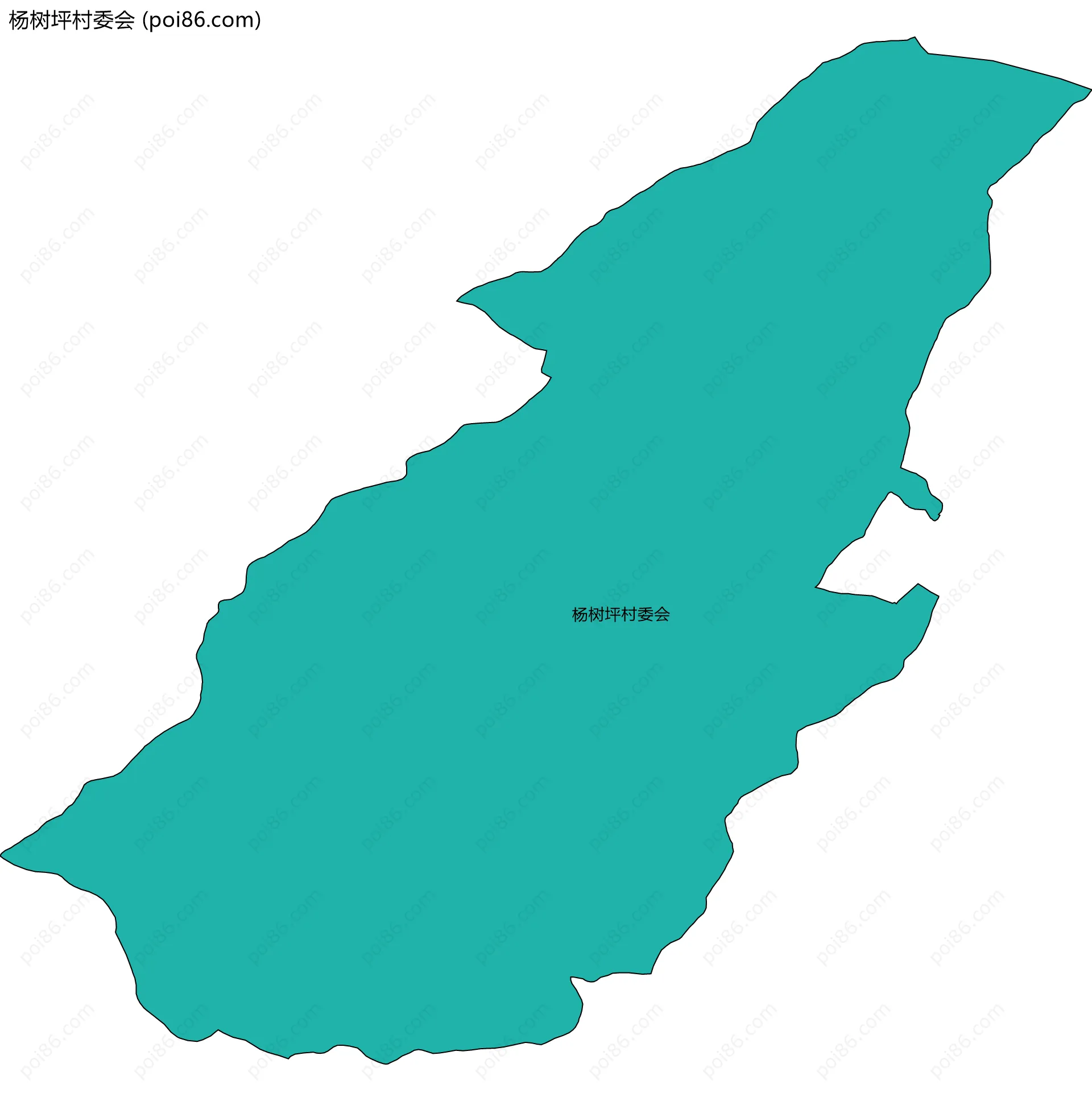 杨树坪村委会边界地图