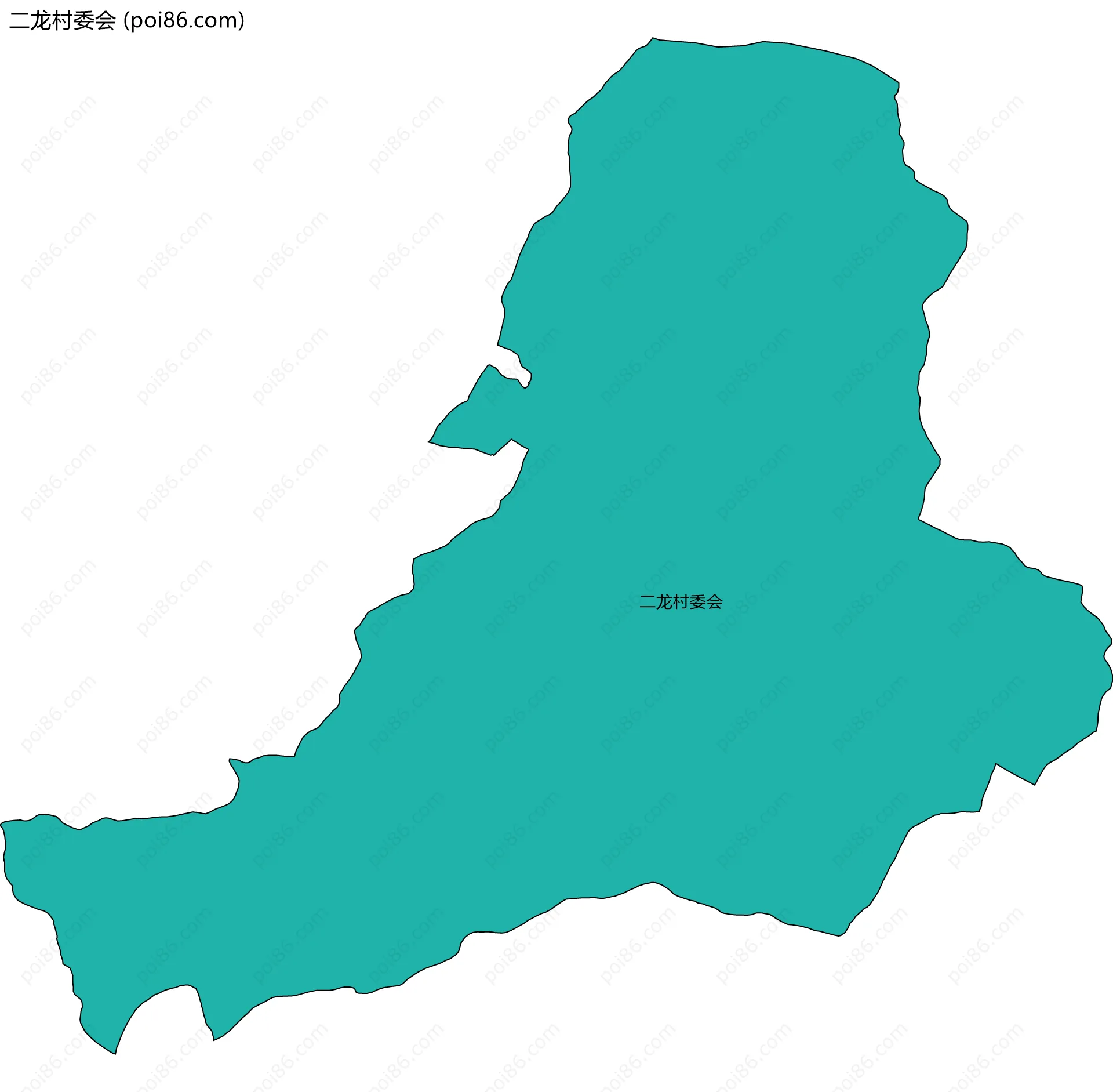 二龙村委会边界地图