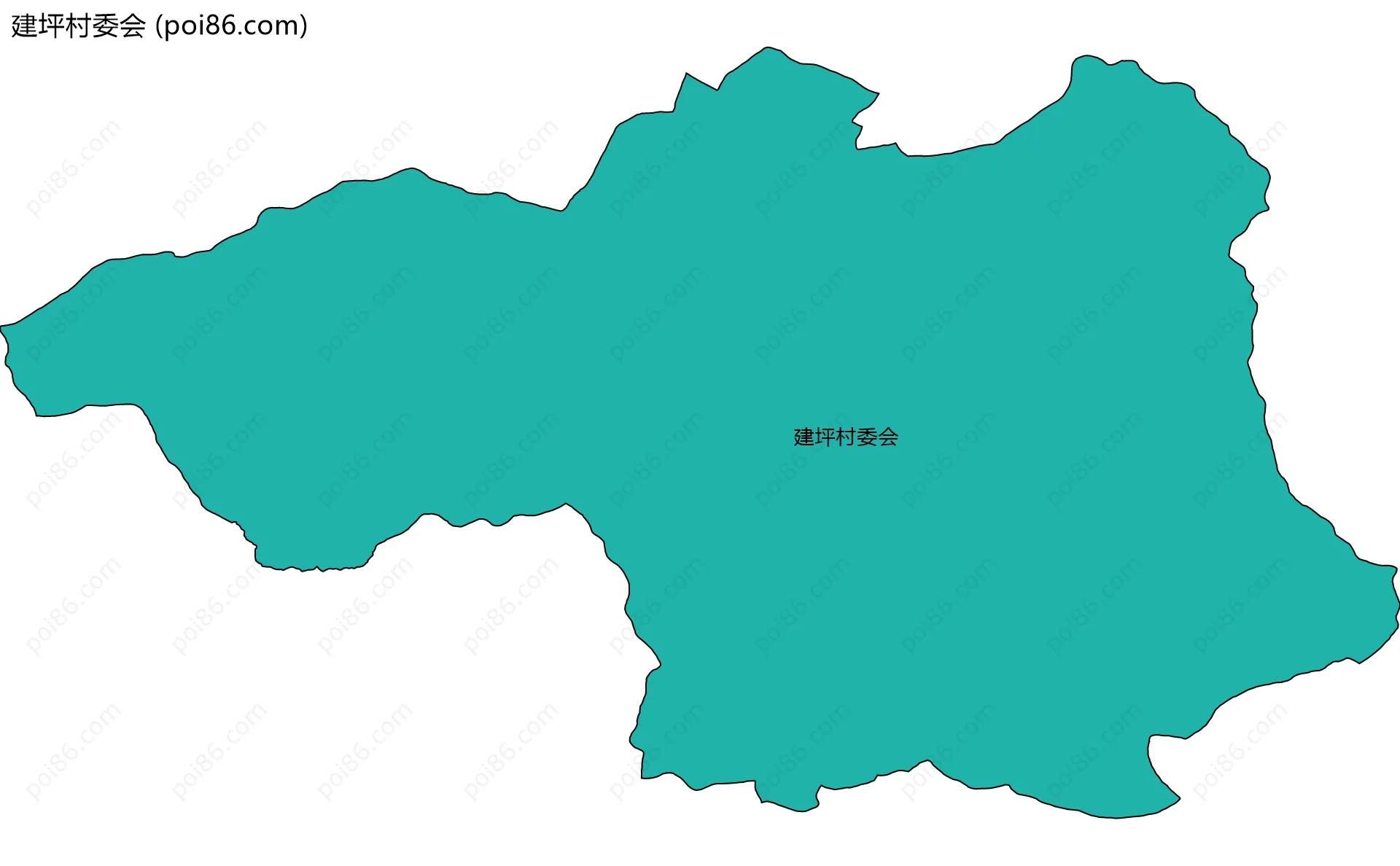 建坪村委会边界地图