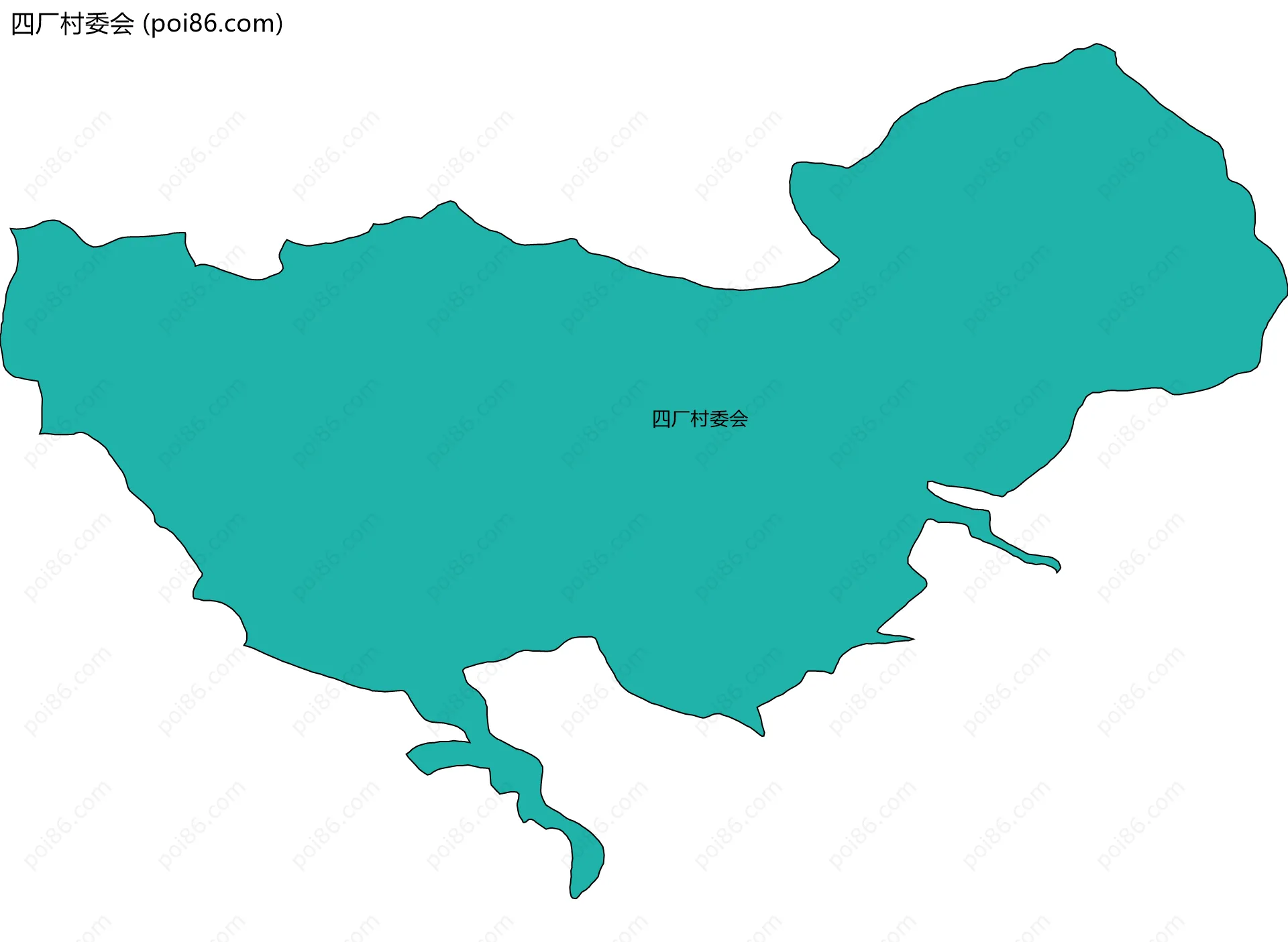 四厂村委会边界地图