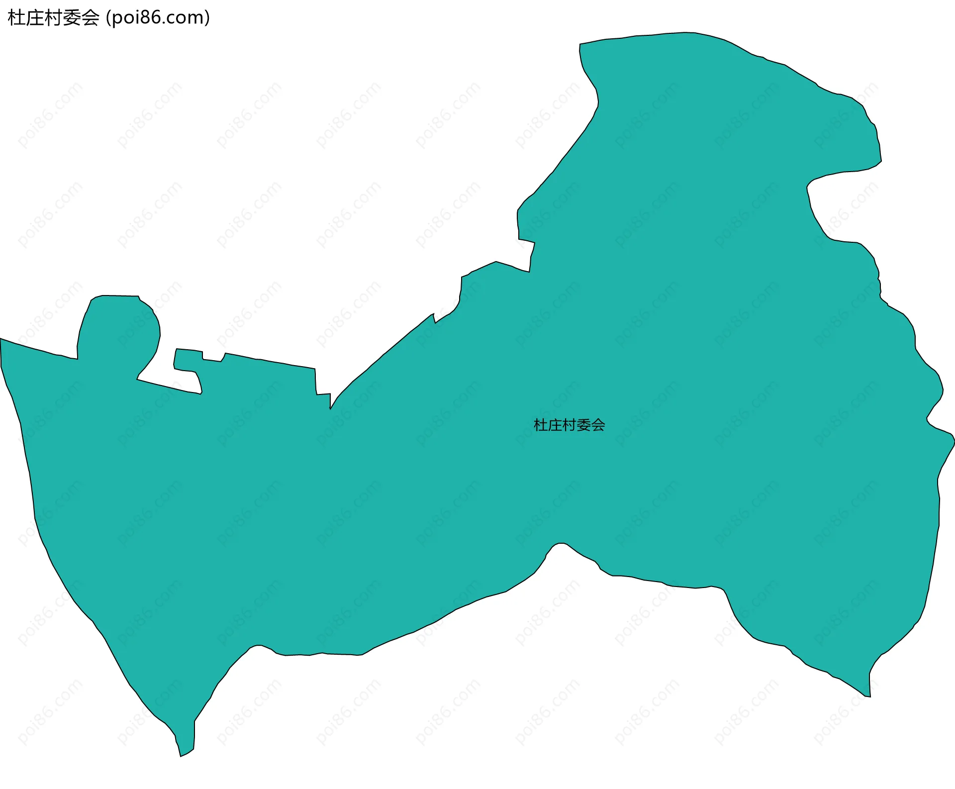杜庄村委会边界地图