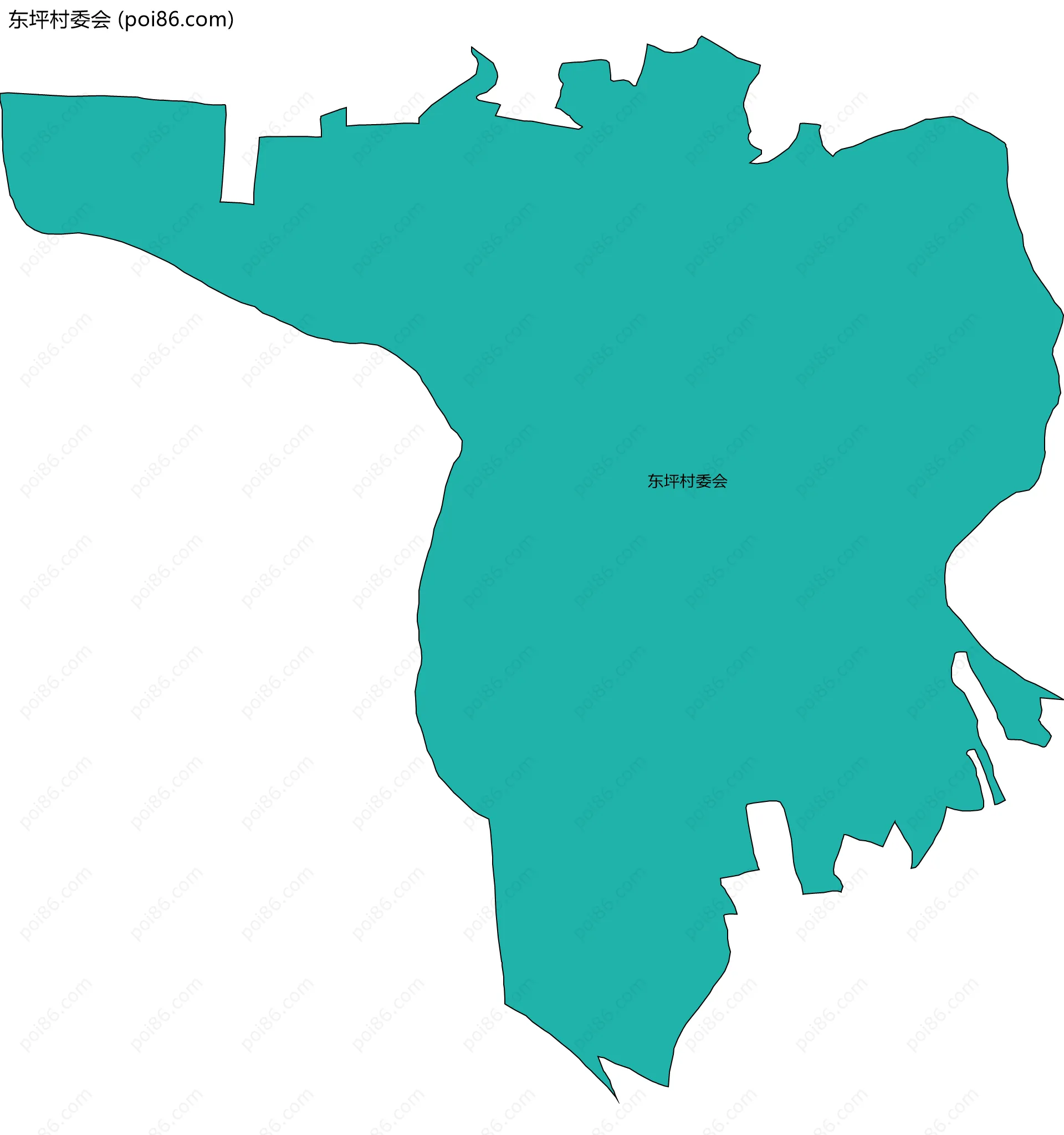 东坪村委会边界地图