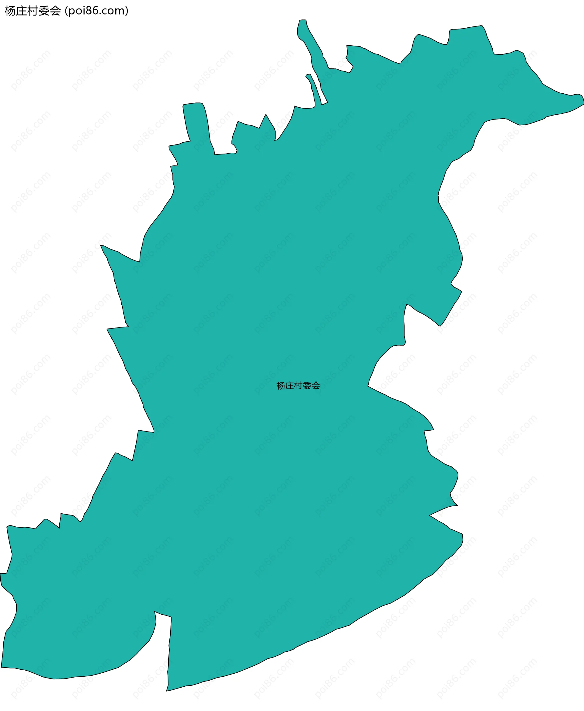 杨庄村委会边界地图