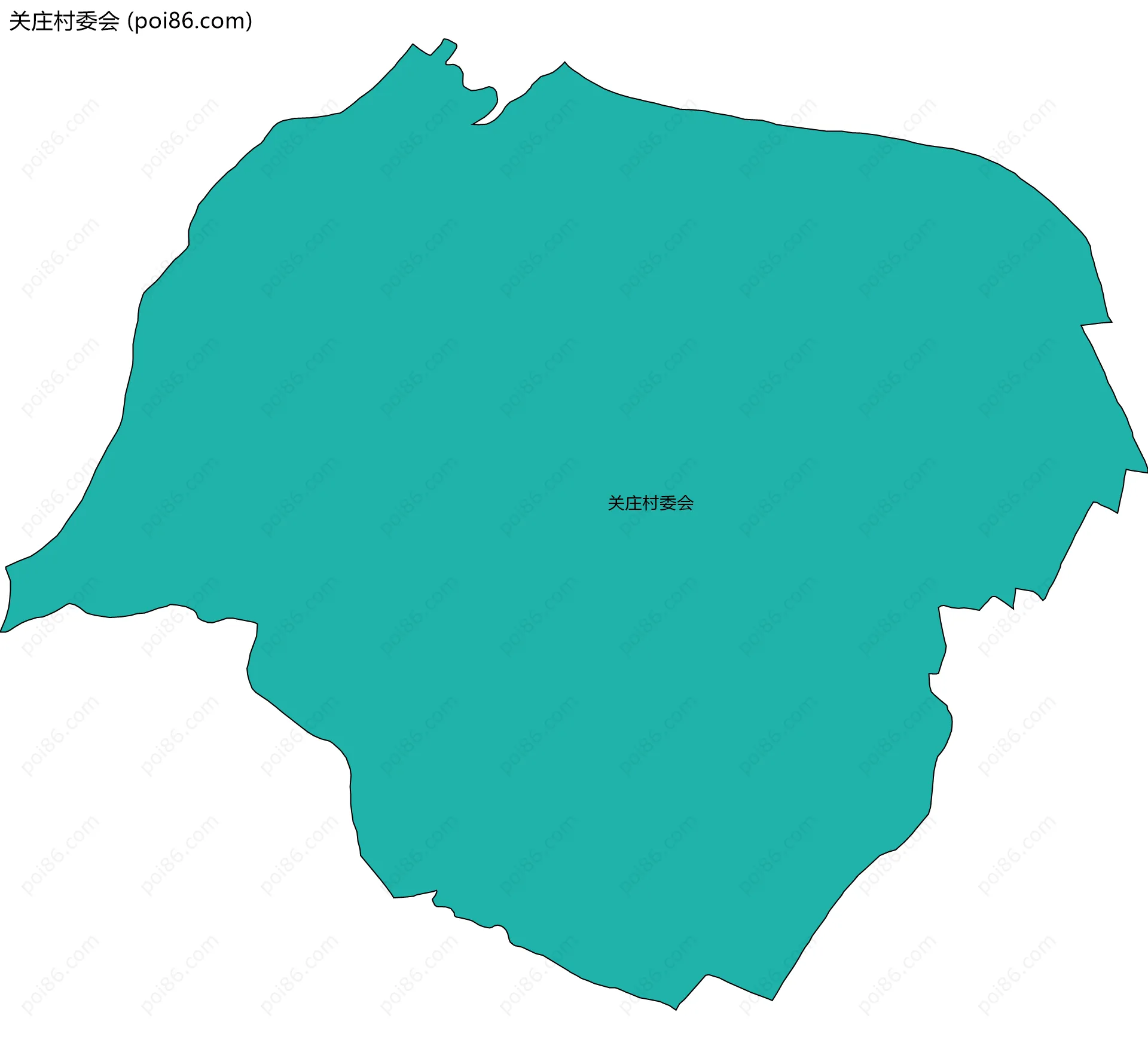 关庄村委会边界地图