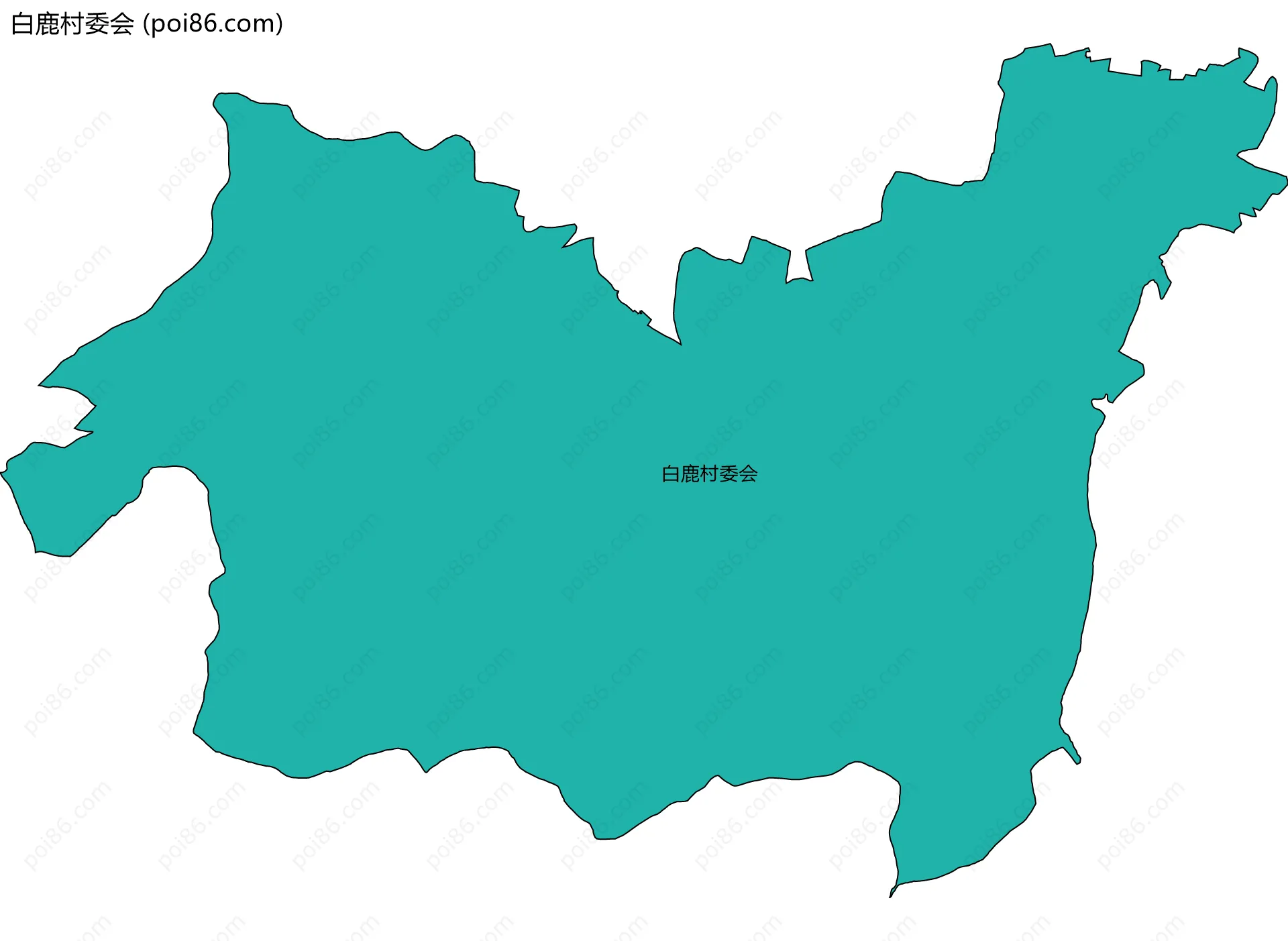 白鹿村委会边界地图