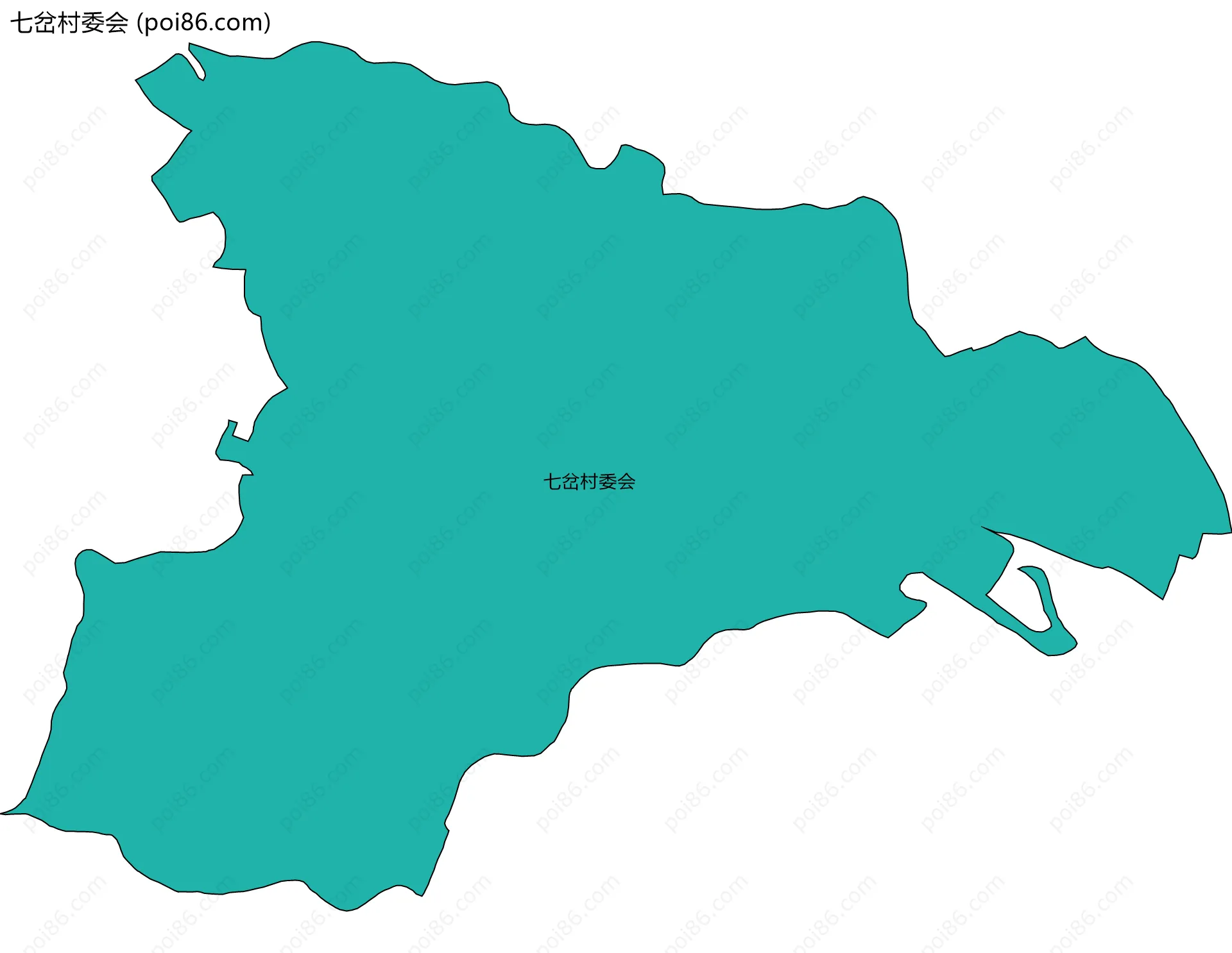 七岔村委会边界地图