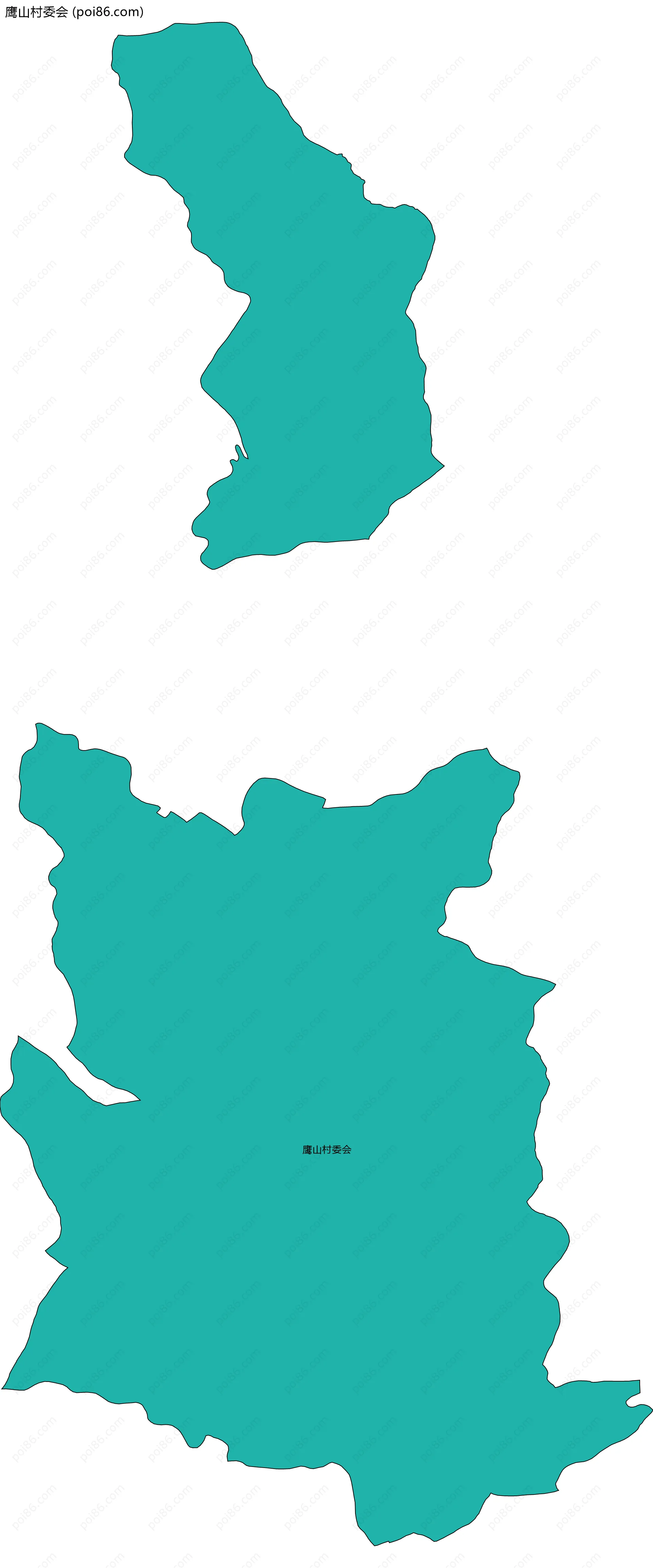 鹰山村委会边界地图