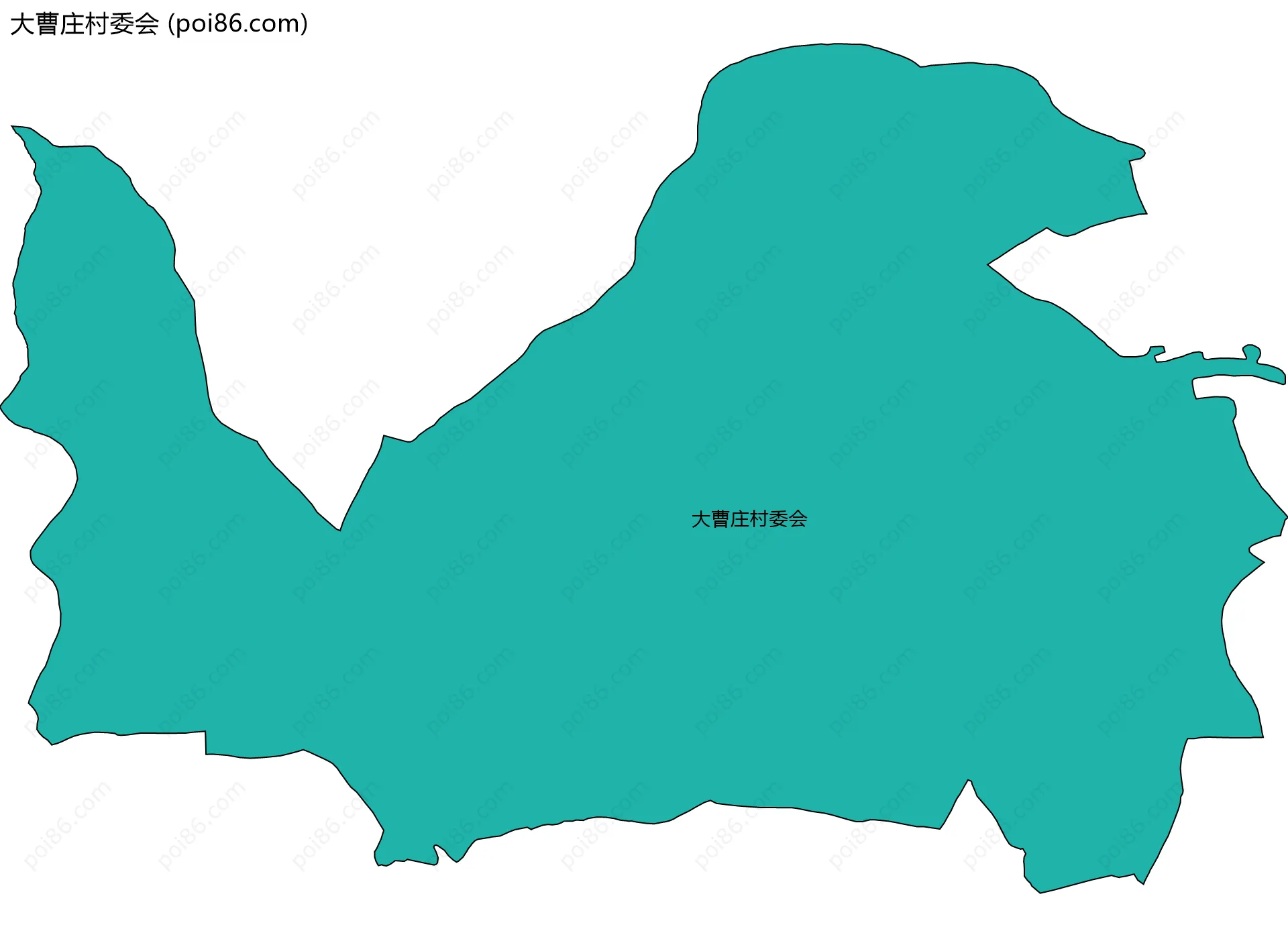 大曹庄村委会边界地图