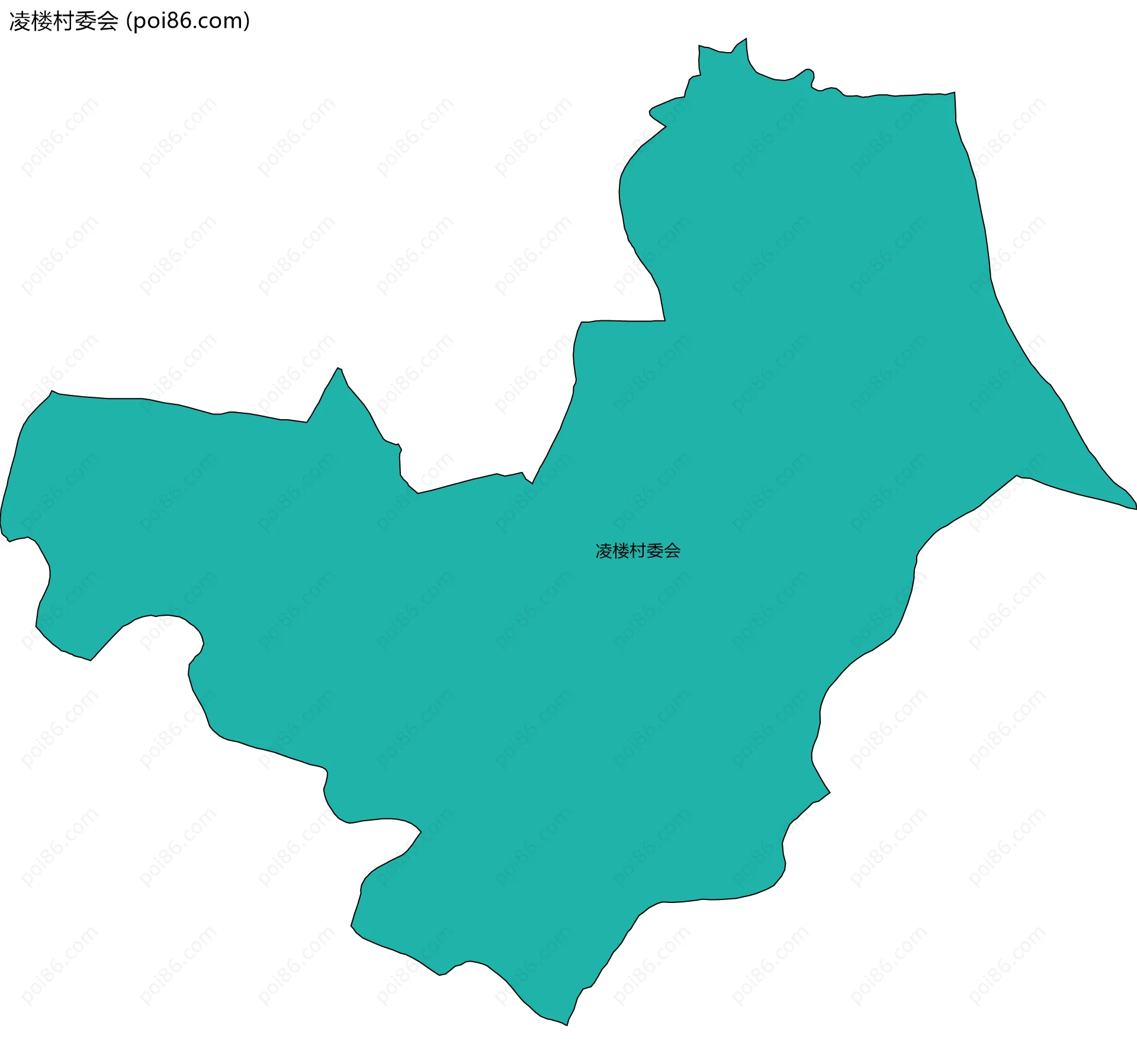 凌楼村委会边界地图