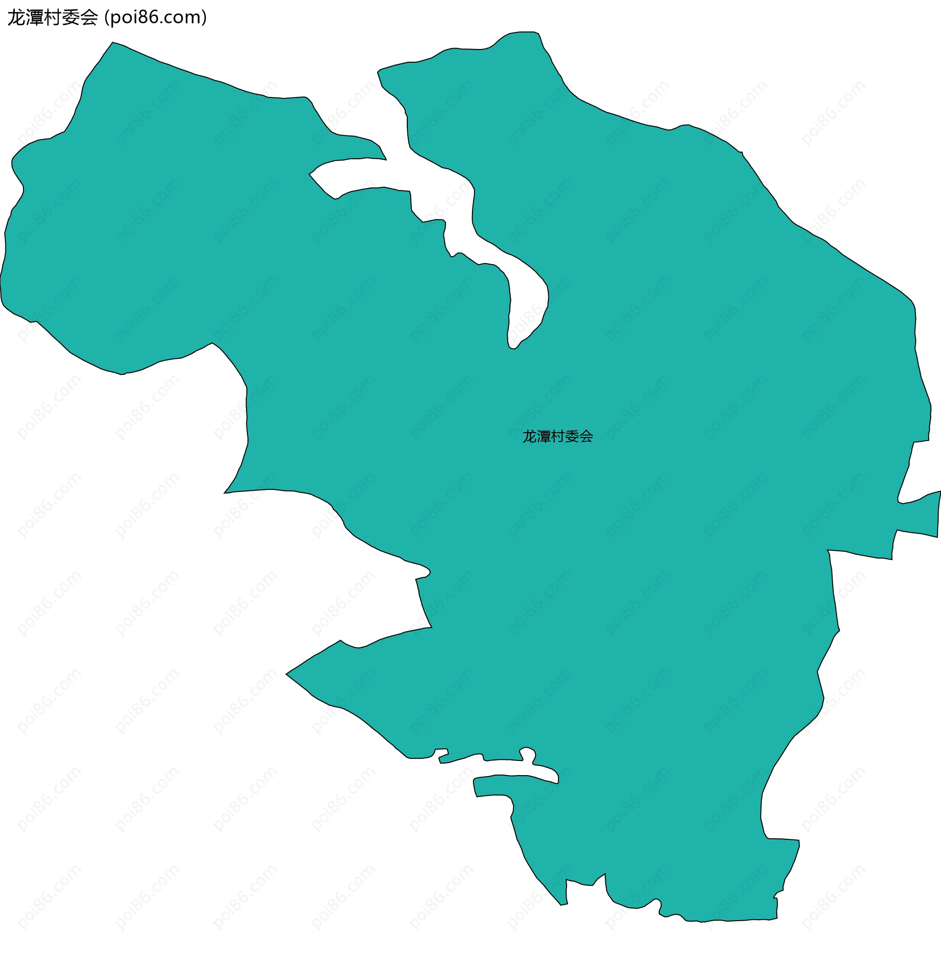 龙潭村委会边界地图