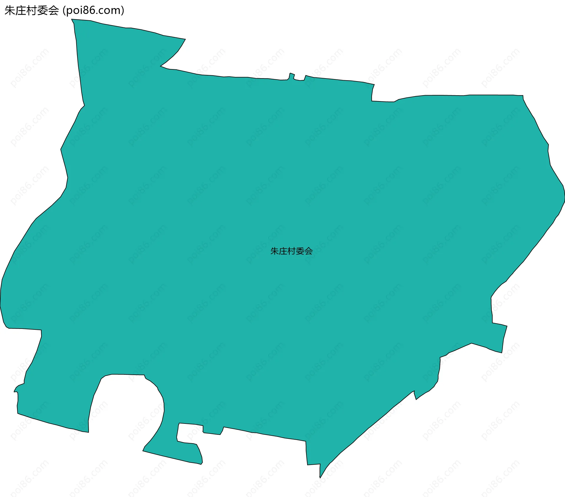 朱庄村委会边界地图