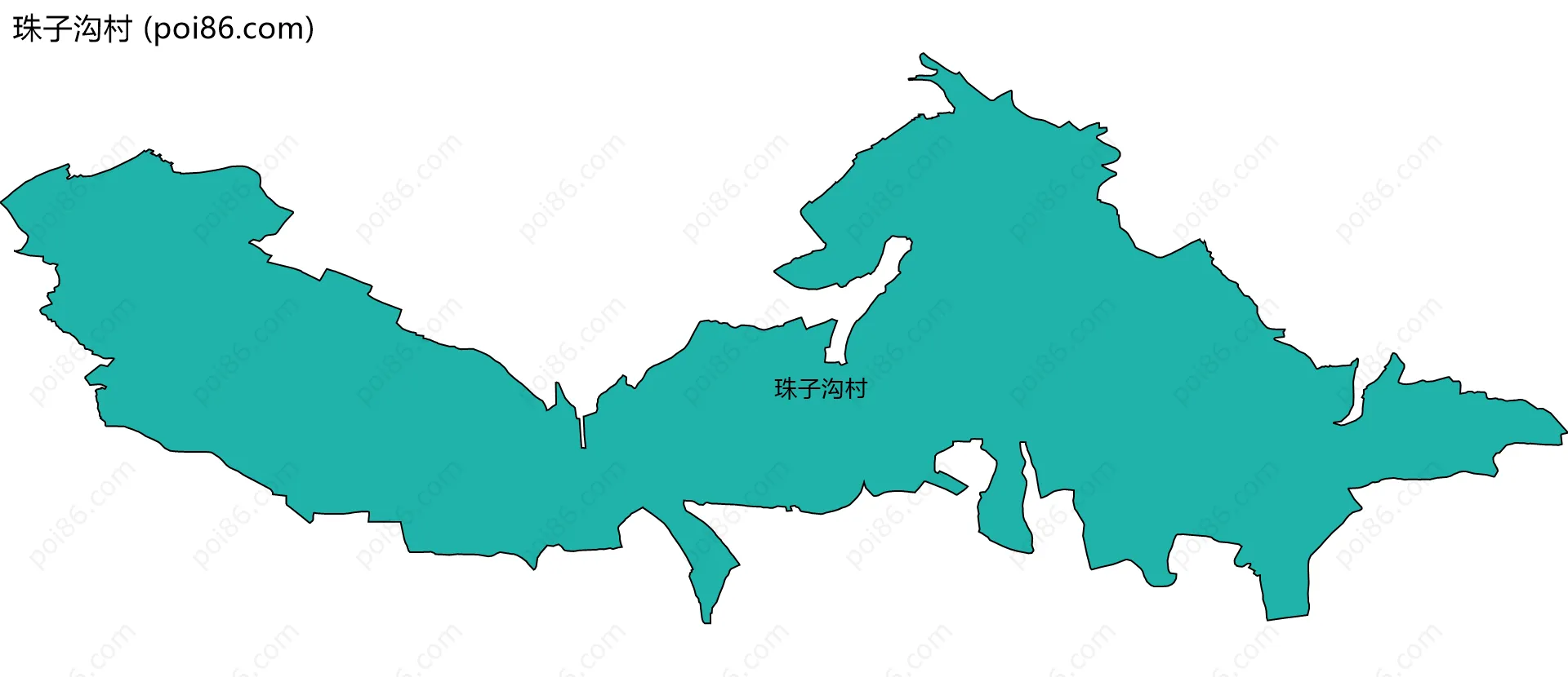 珠子沟村边界地图