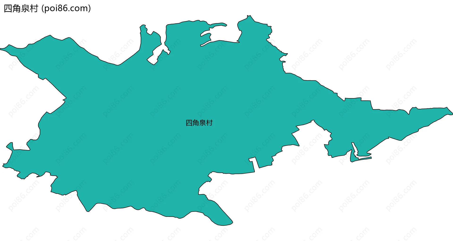 四角泉村边界地图