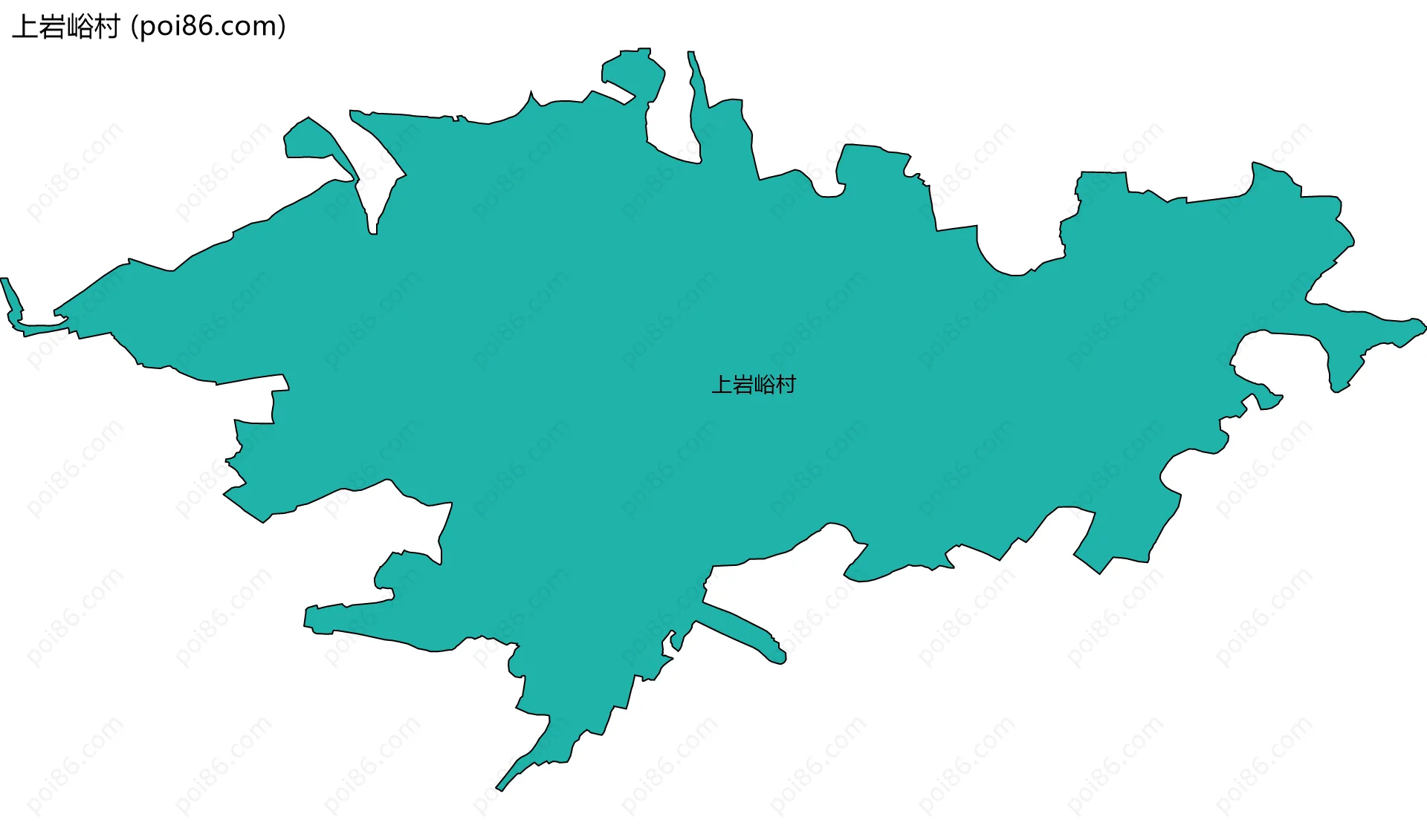 上岩峪村边界地图