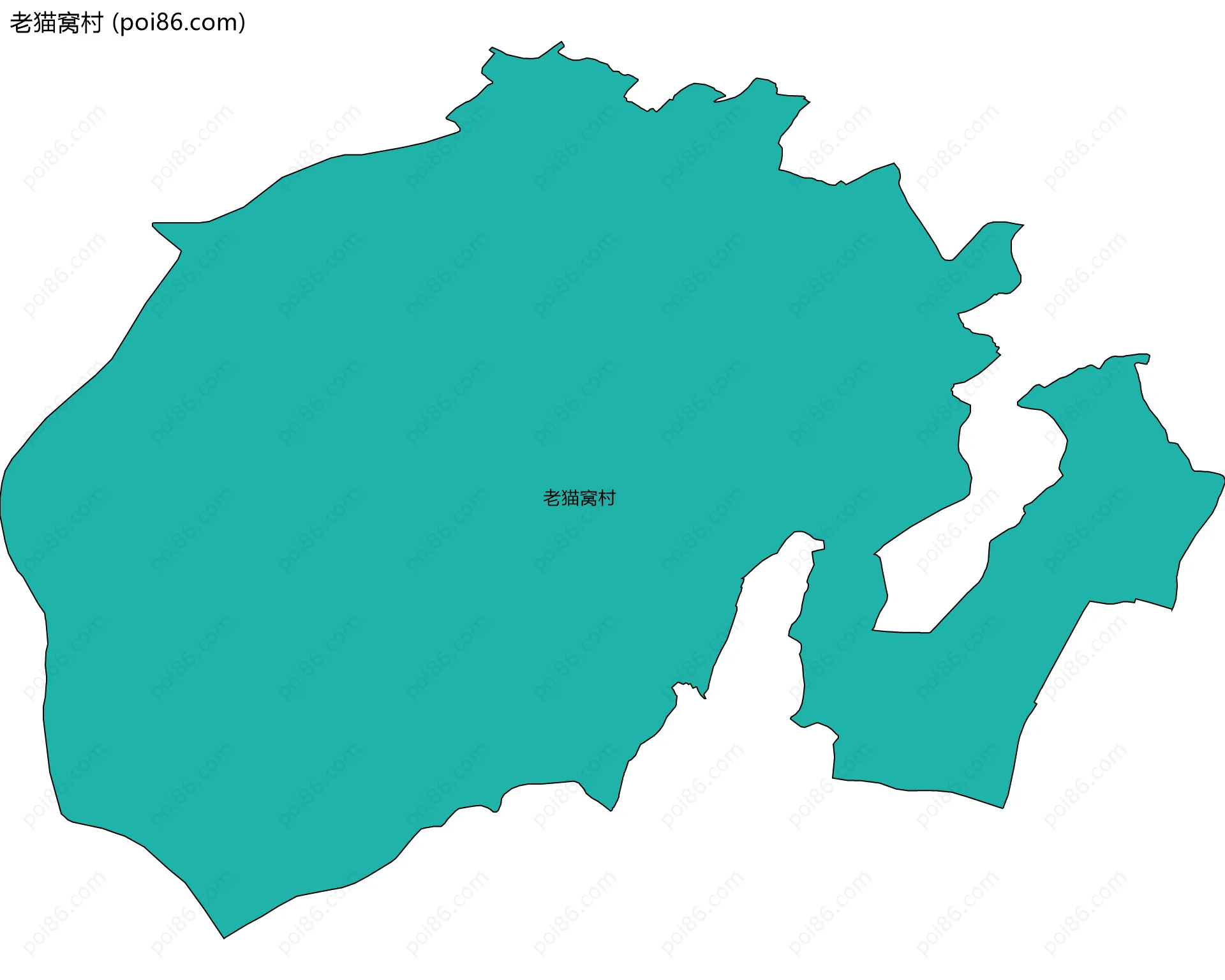 老猫窝村边界地图