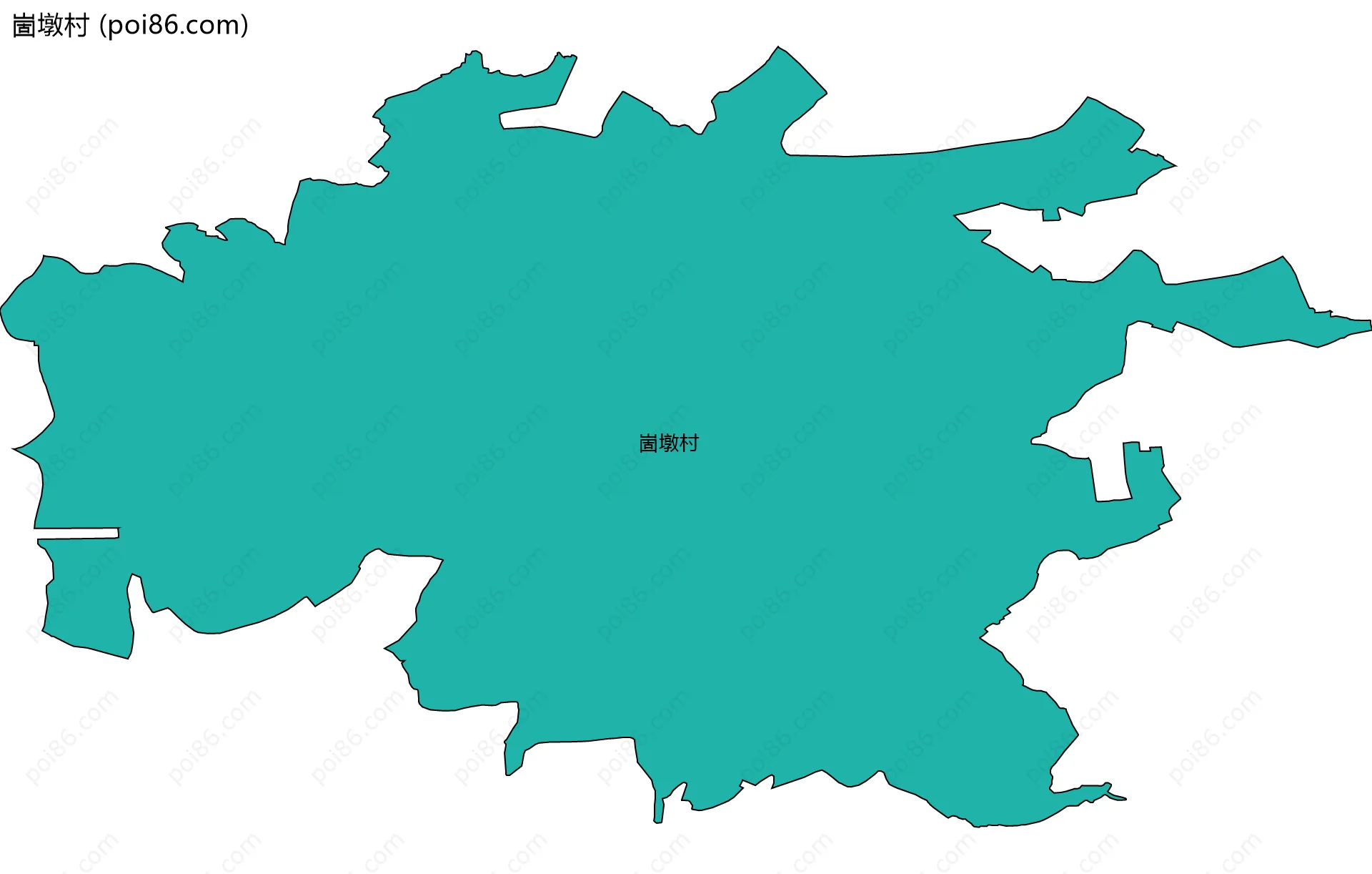 崮墩村边界地图