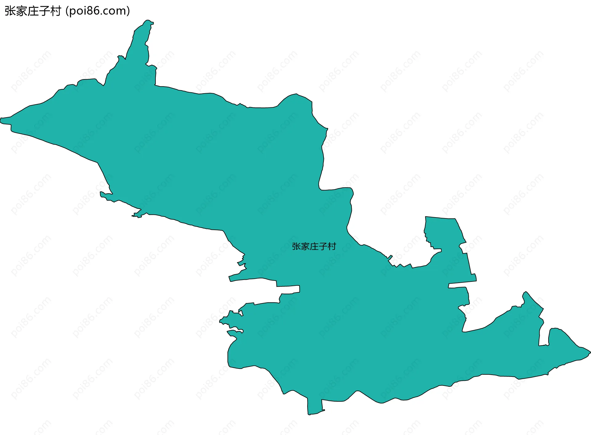 张家庄子村边界地图