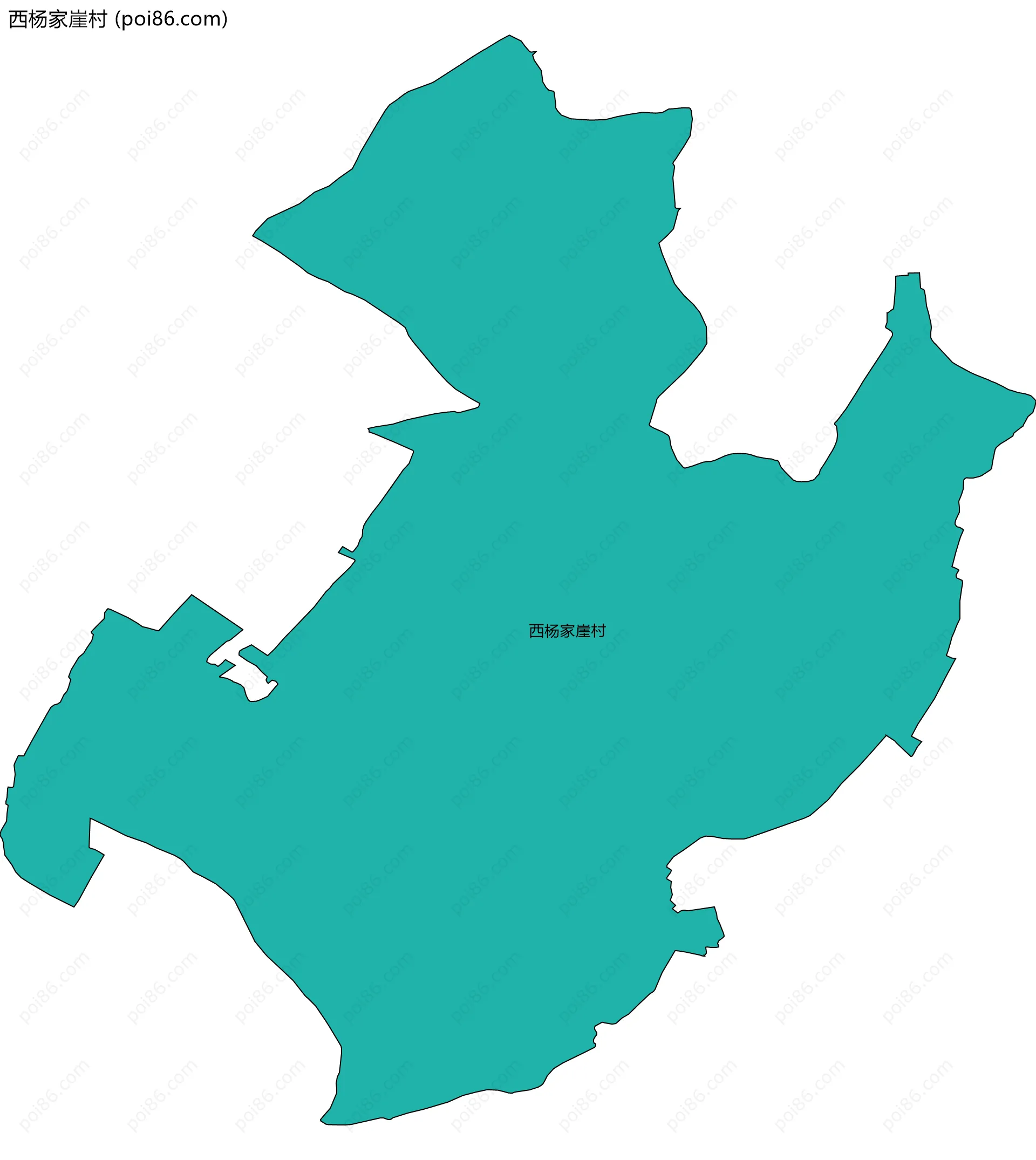 西杨家崖村边界地图