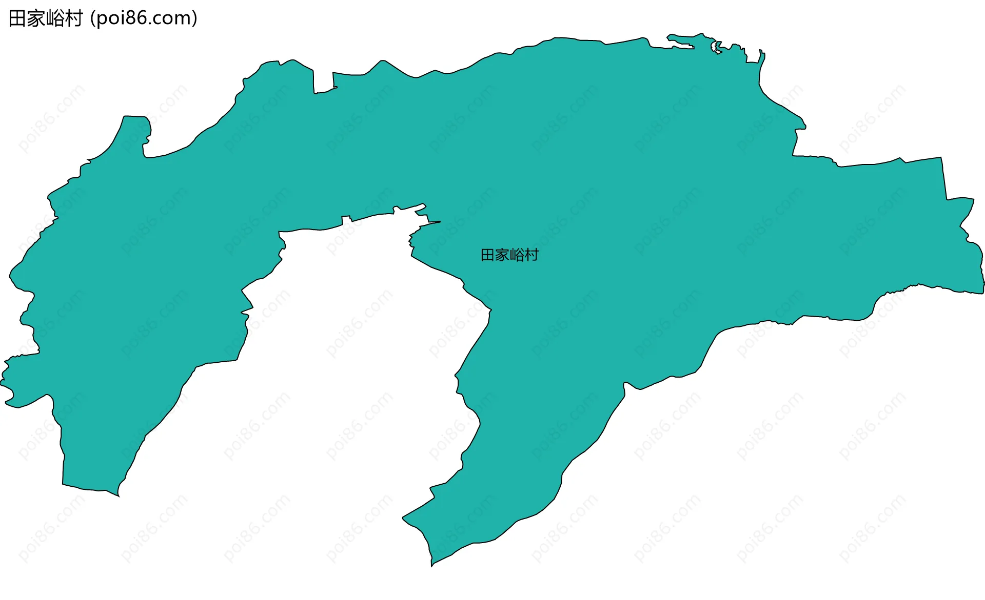田家峪村边界地图