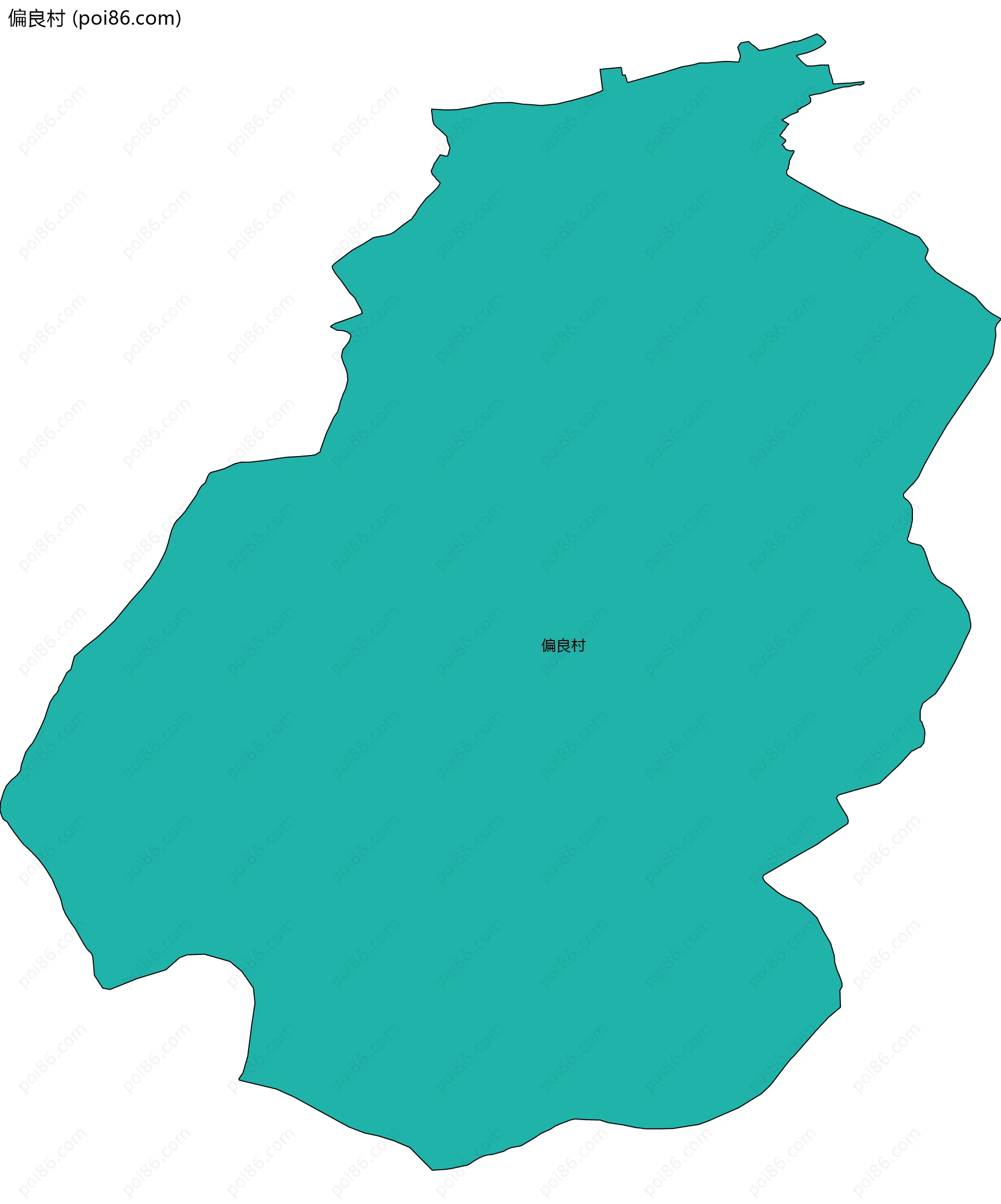 偏良村边界地图