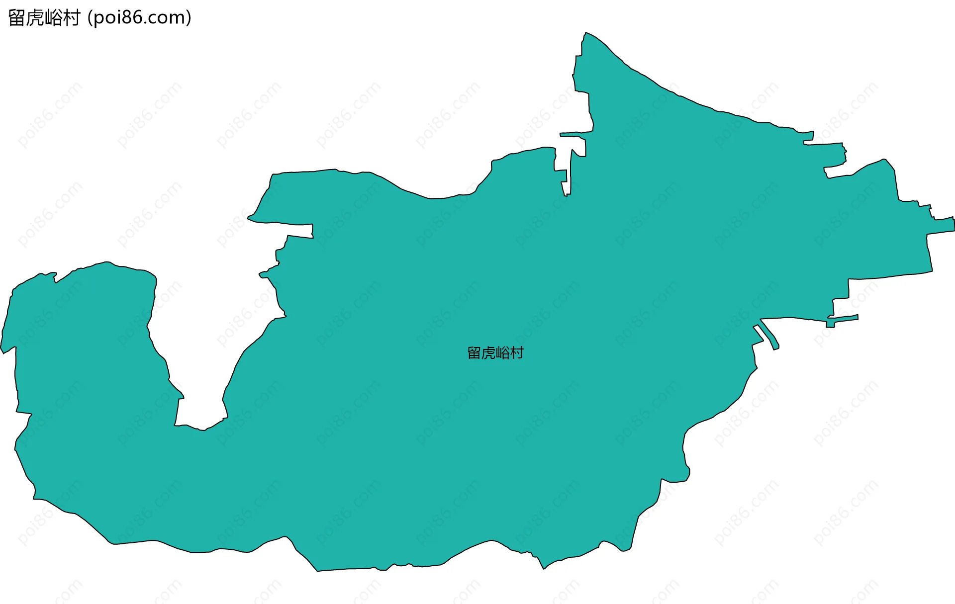 留虎峪村边界地图