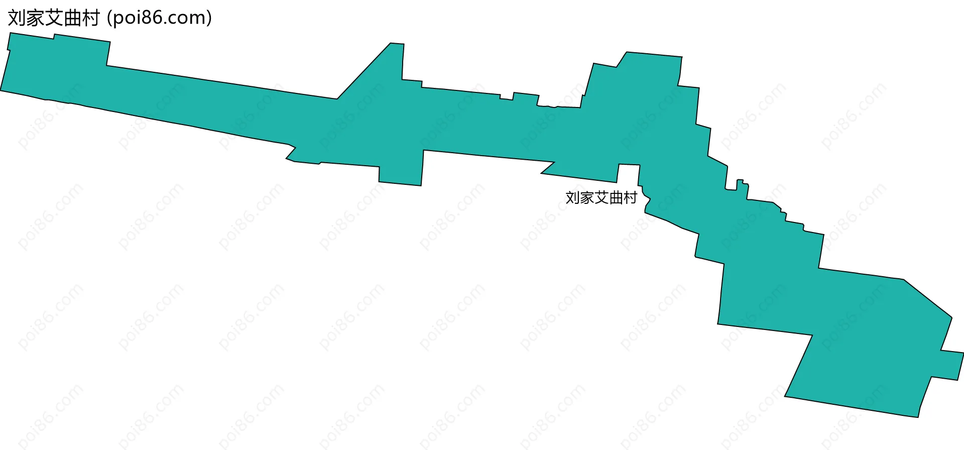 刘家艾曲村边界地图